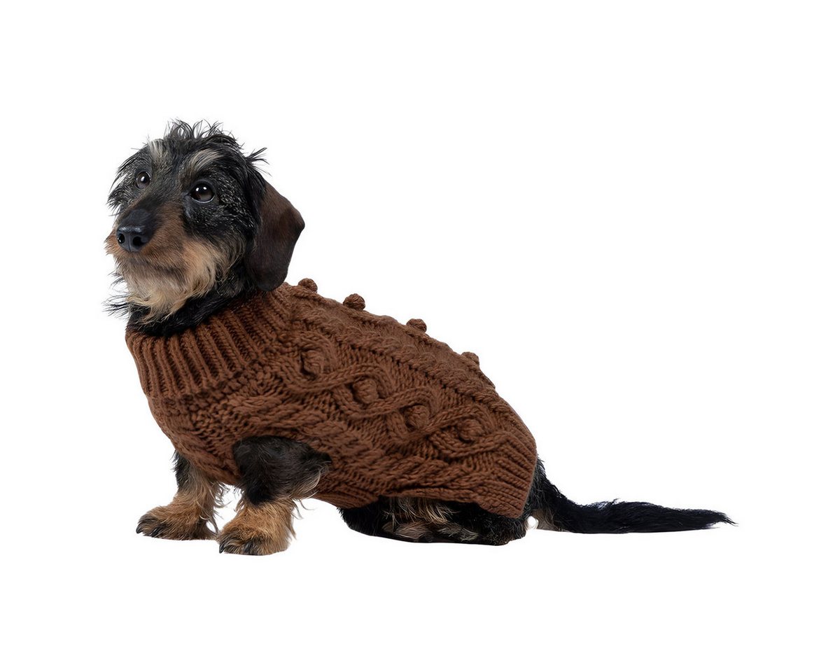Thumbnail - PAIKKA Hundepullover Hunde Strickpullover "Handmade Knit Sweater" camel