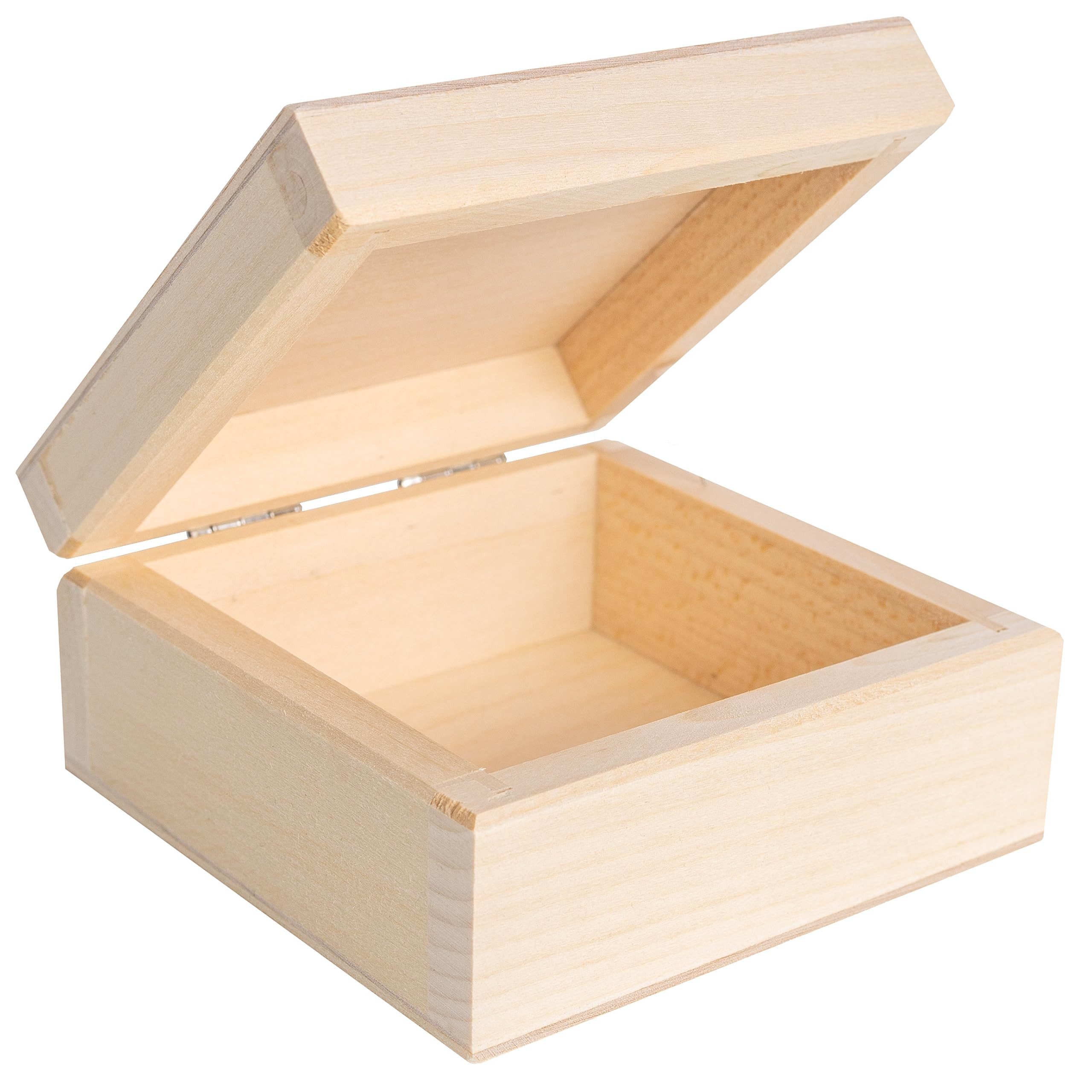 Creative Deco Holzkiste mit Deckel 10x10x5 cm Erinnerungsbox Baby