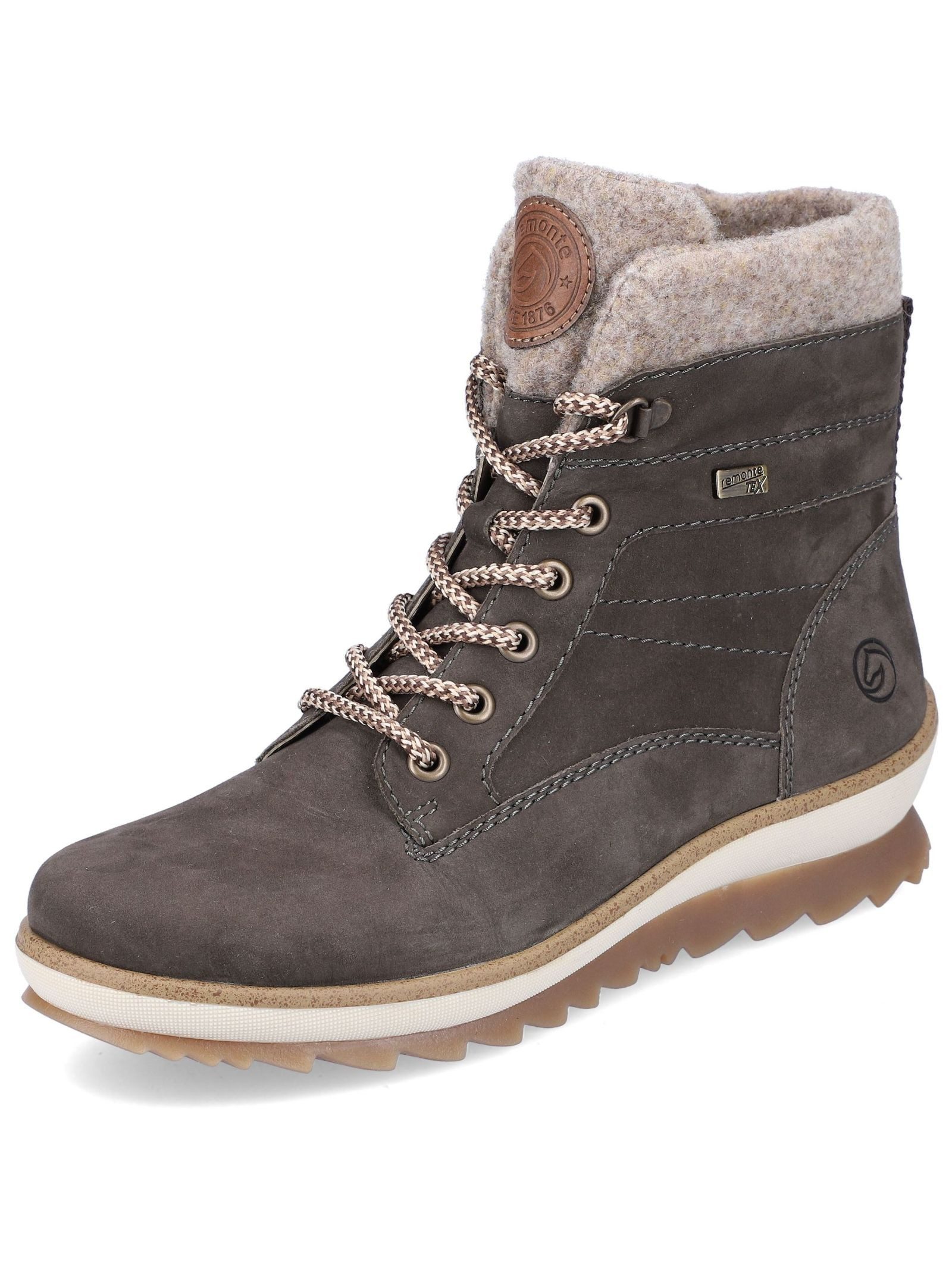 Remonte Remonte Stiefelette Veloursleder Schnürstiefelette