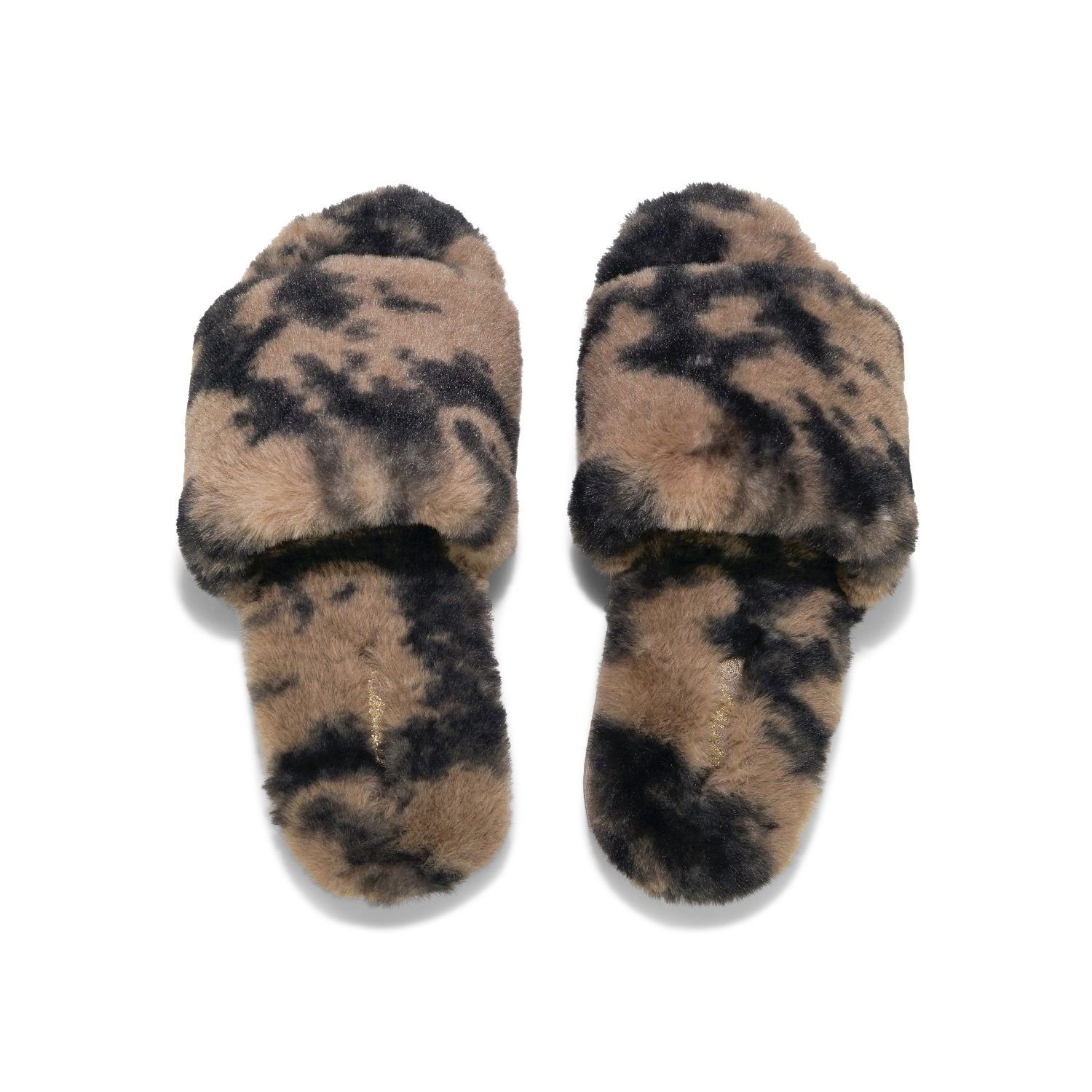 2 tone Flip Hausschuh Flop slide*fur braun