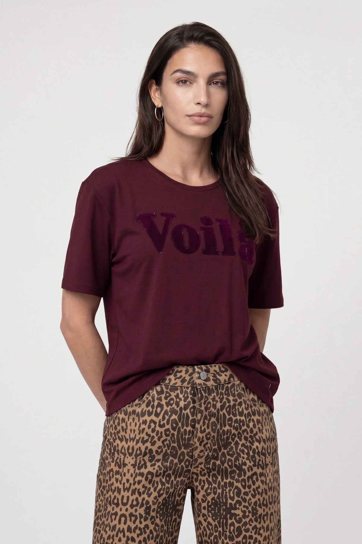 Monari T-Shirt Shirt Voilá Regular fit mit Rundhalsausschnitt