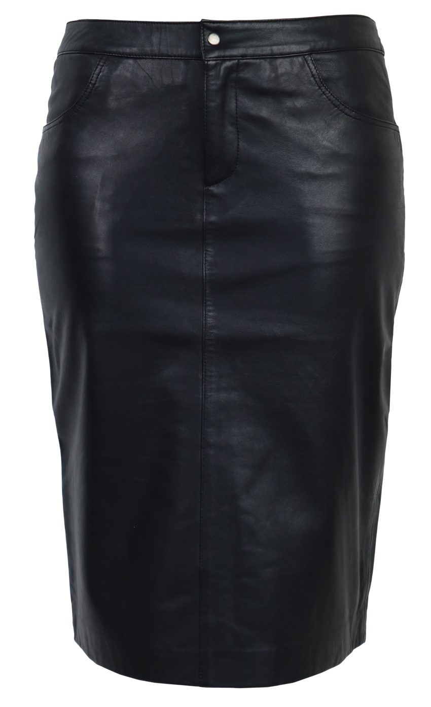 RICANO Lederrock hochwertiges Skirt Lammleder 095