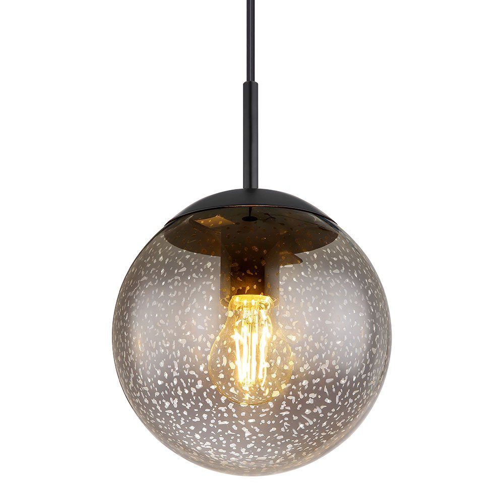 GLOBO LIGHTING Pendelleuchte, Leuchtmittel nicht inklusive, Hängeleuchte Kugel schwarz Pendelleuchte Esstischlampe Sterneneffekt