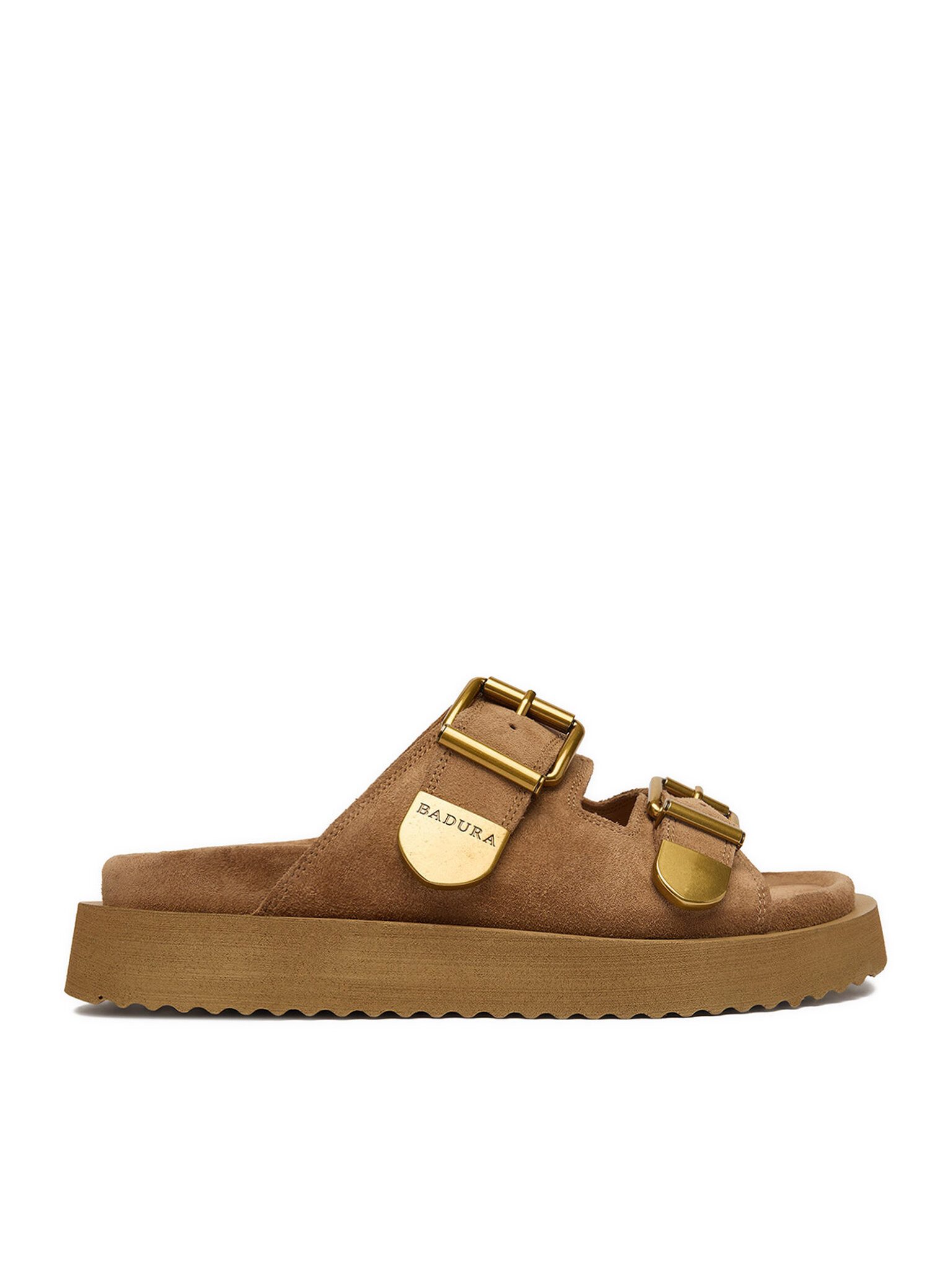 Badura Badura Damen-Flip-Flops Beige Badura-CYCLAMEN-80033-25 Beige Dunkel Badepantolette