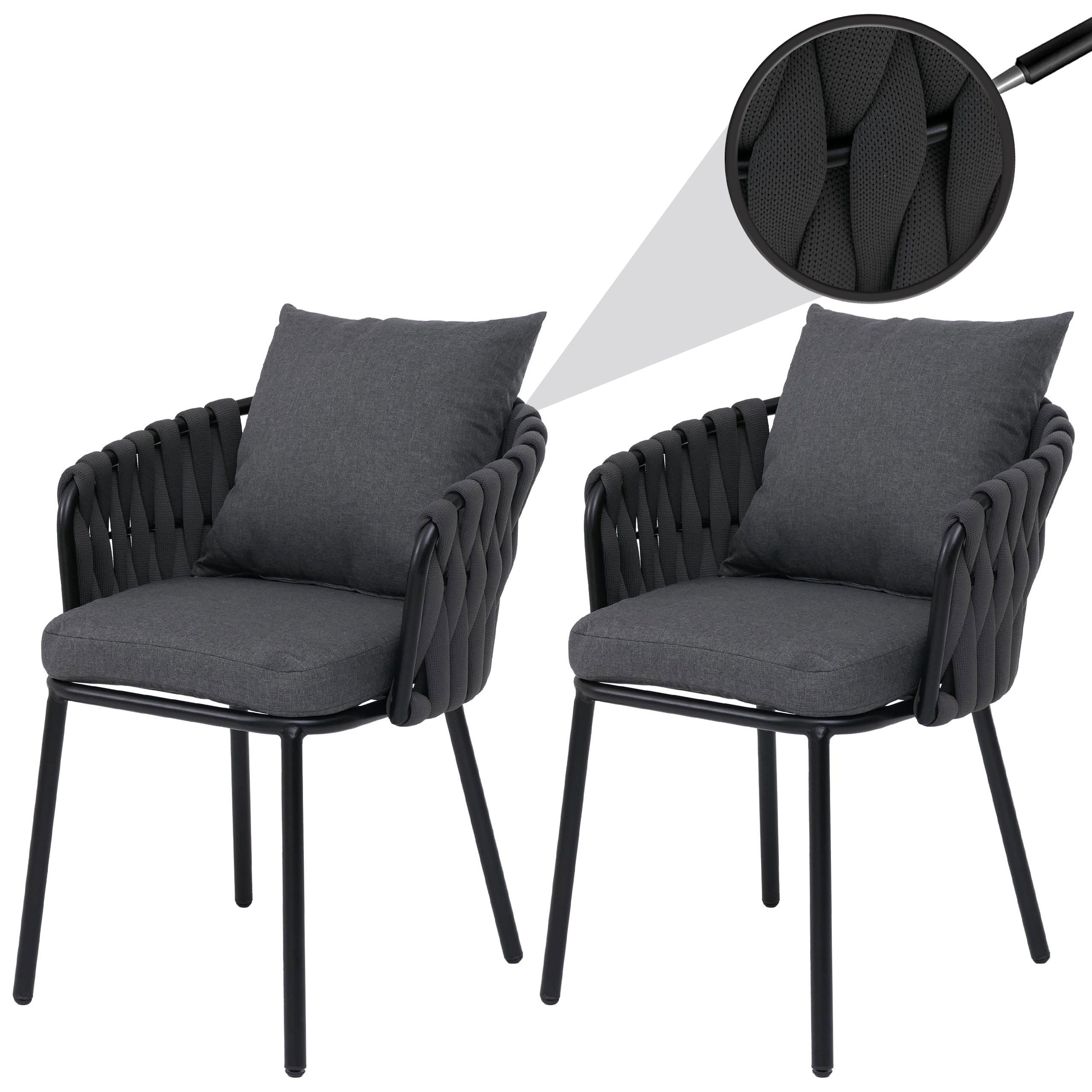 MCW Gartenstuhl MCW-P89 (Set), Hohe Stoffqualität 180 g/m², Bezug waschbar bei maximal 40°