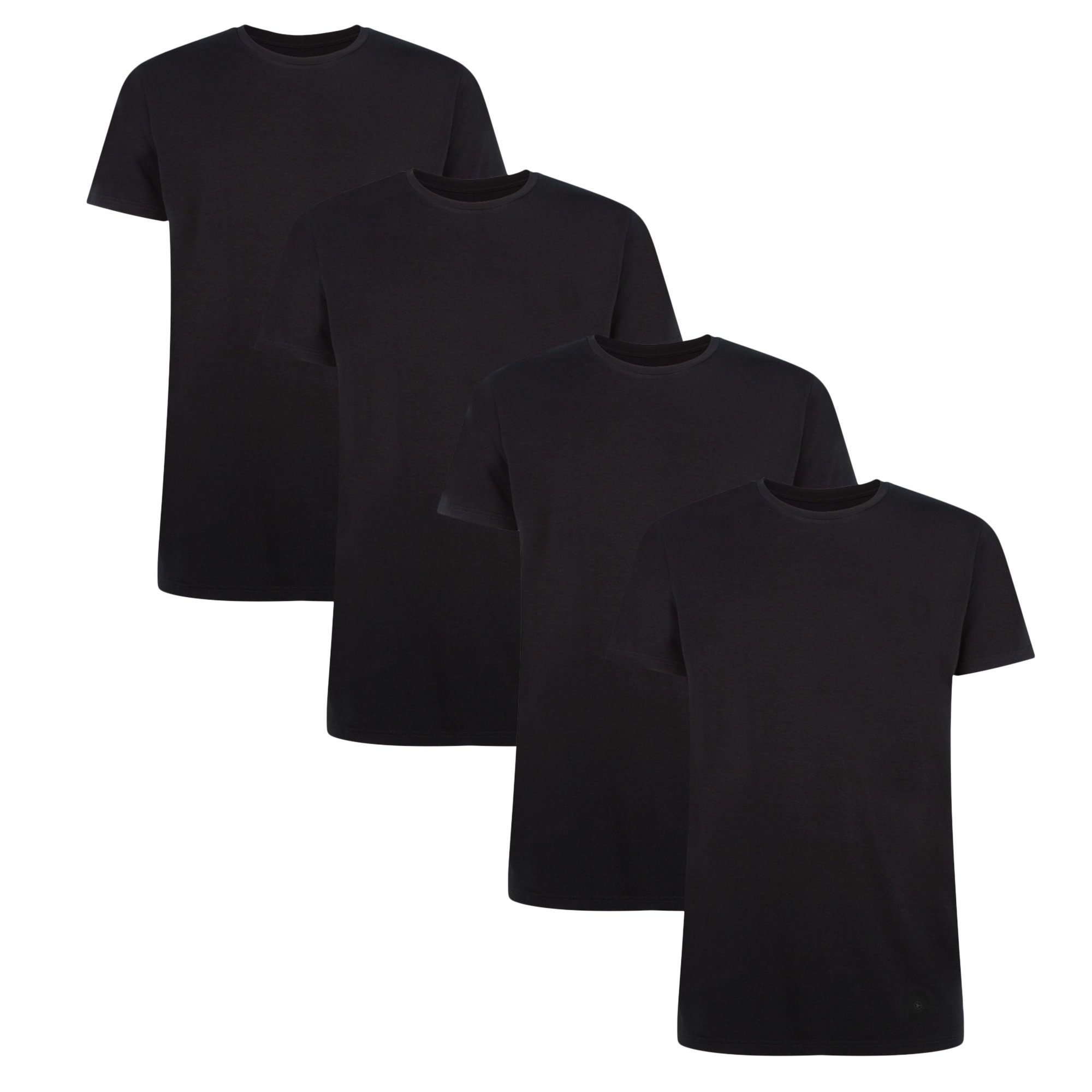 Bamboo basics T-Shirt Damen T-Shirt KATE, 4er Pack - Unterhemd Schwarz | T-Shirts
