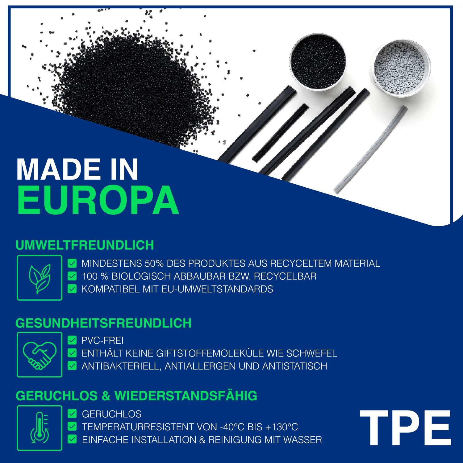 ELMASLINE Car Floor Mats for VW Sharan 2010-2024 [II] - 3D Rubber Mats - Odorless, for VW Sharan - Extra High Edge for More Protection, Fits VW Sharan 2010-2024