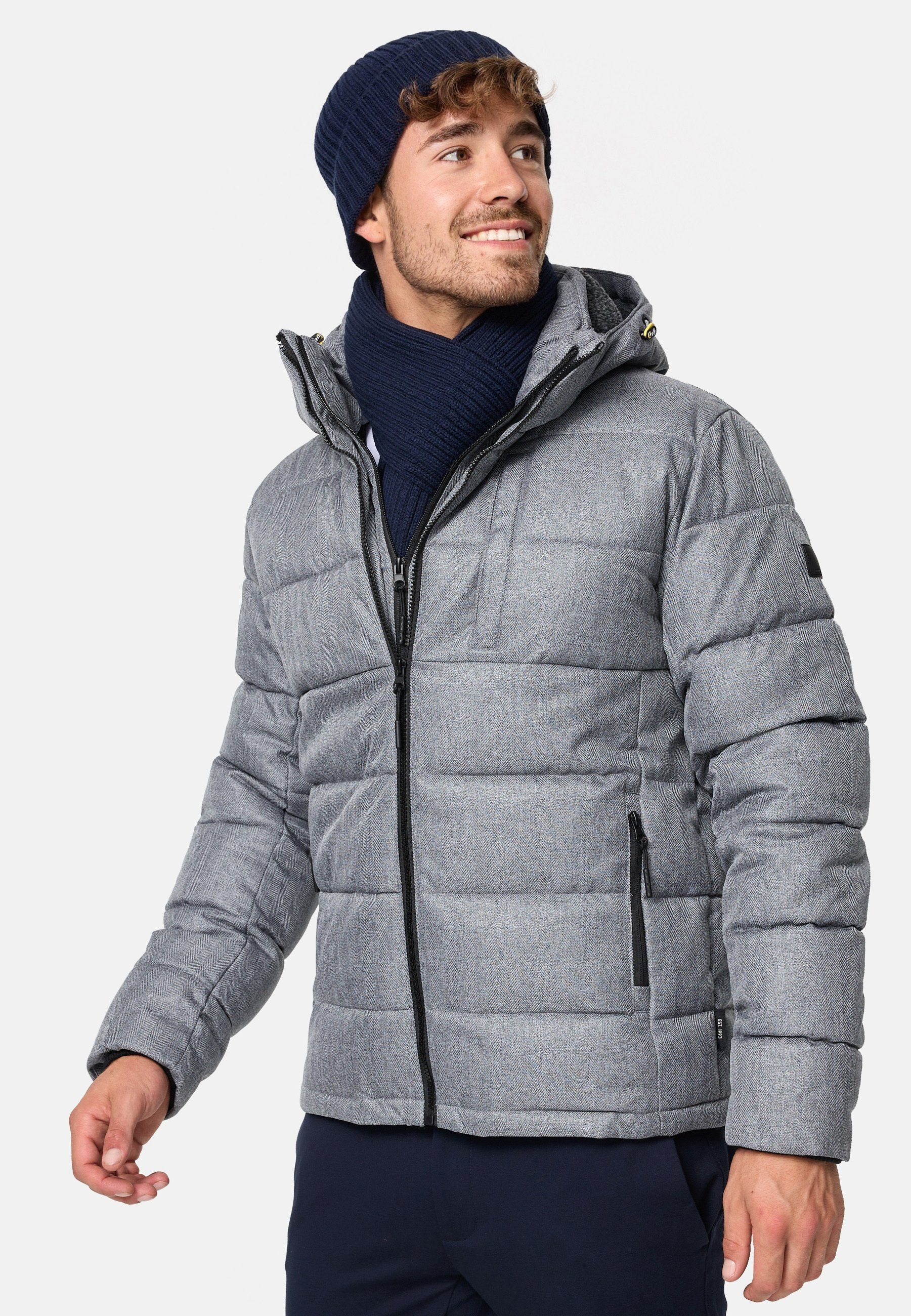 Indicode Winterjacke Hebert Grey Mix