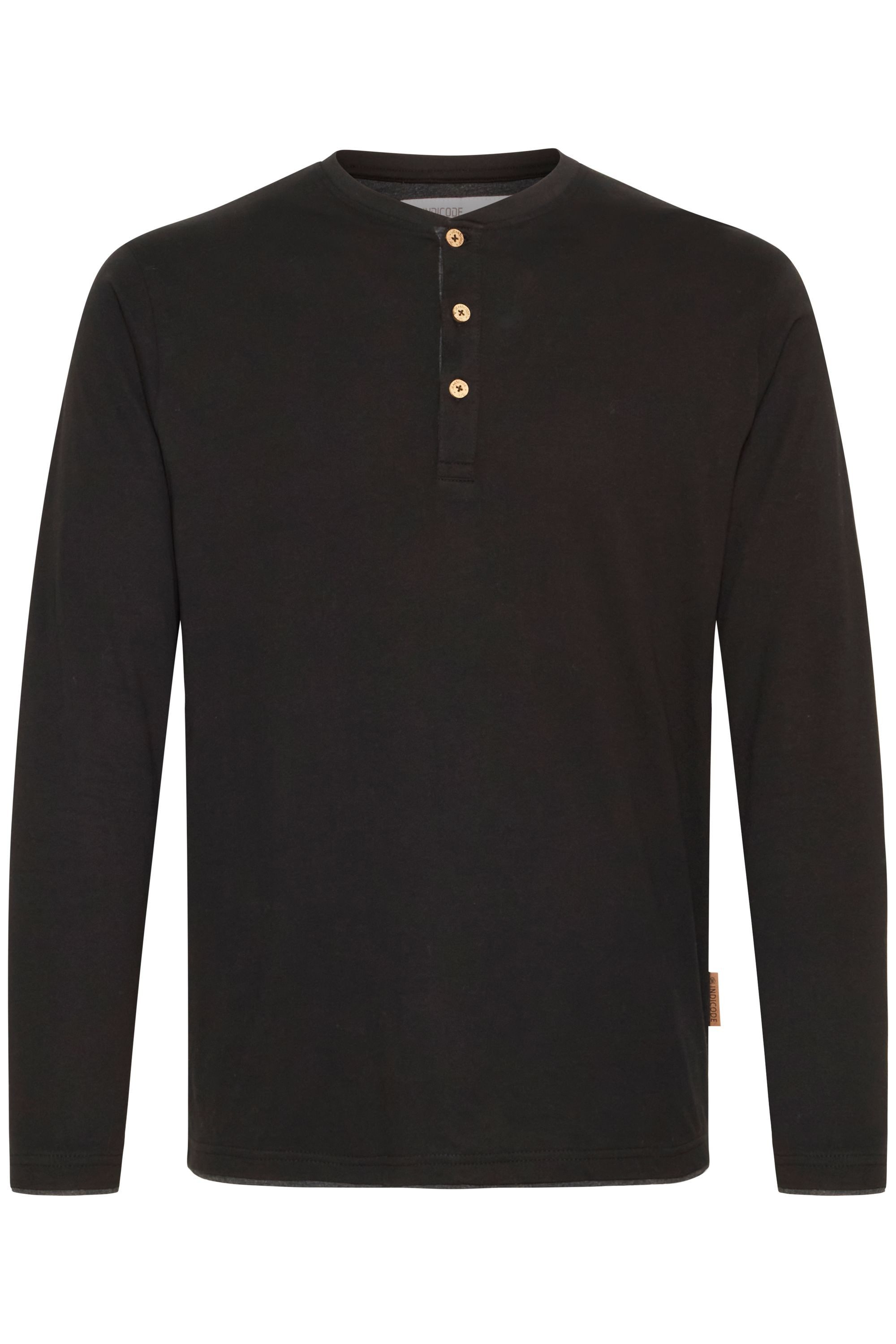 Indicode Rundhalsshirt IDGifford Longsleeve mit Knopfleiste günstig online kaufen