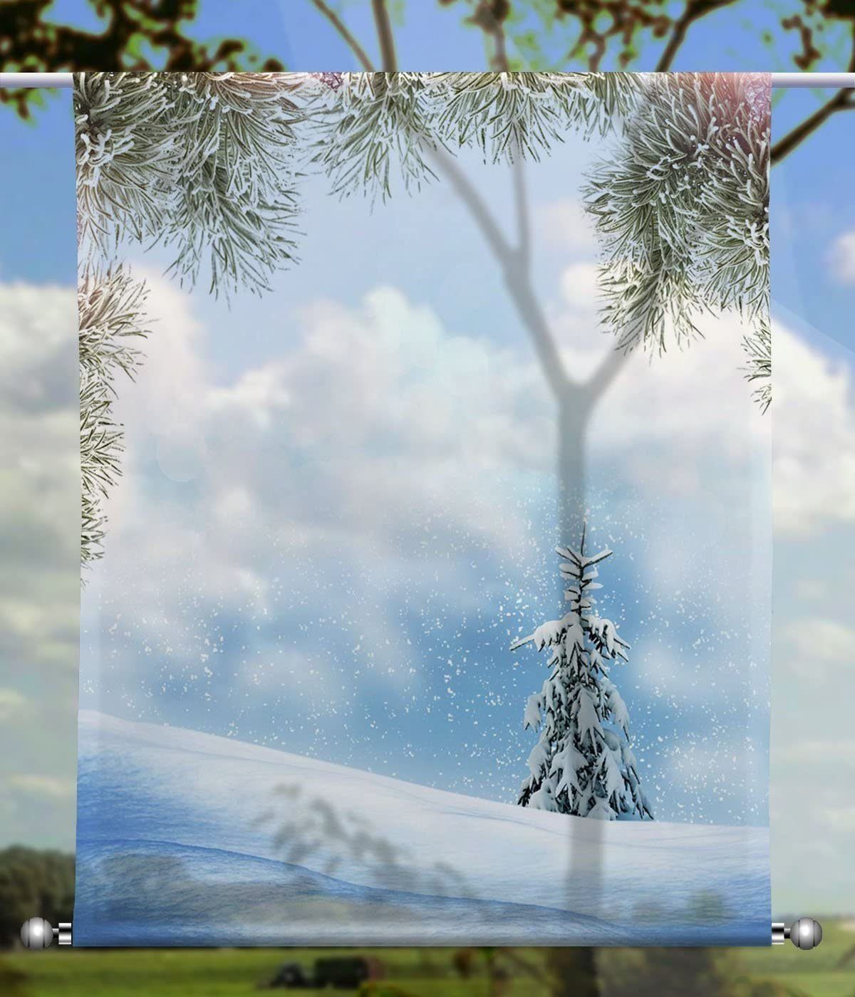 gardinen-for-life Scheibengardine Scheibenhänger Christmas Tree rechteckig günstig online kaufen