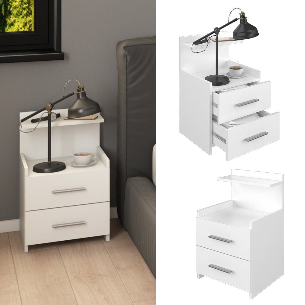 Vicco Nachtschrank Alpin, Weiß, 40 x günstig online kaufen