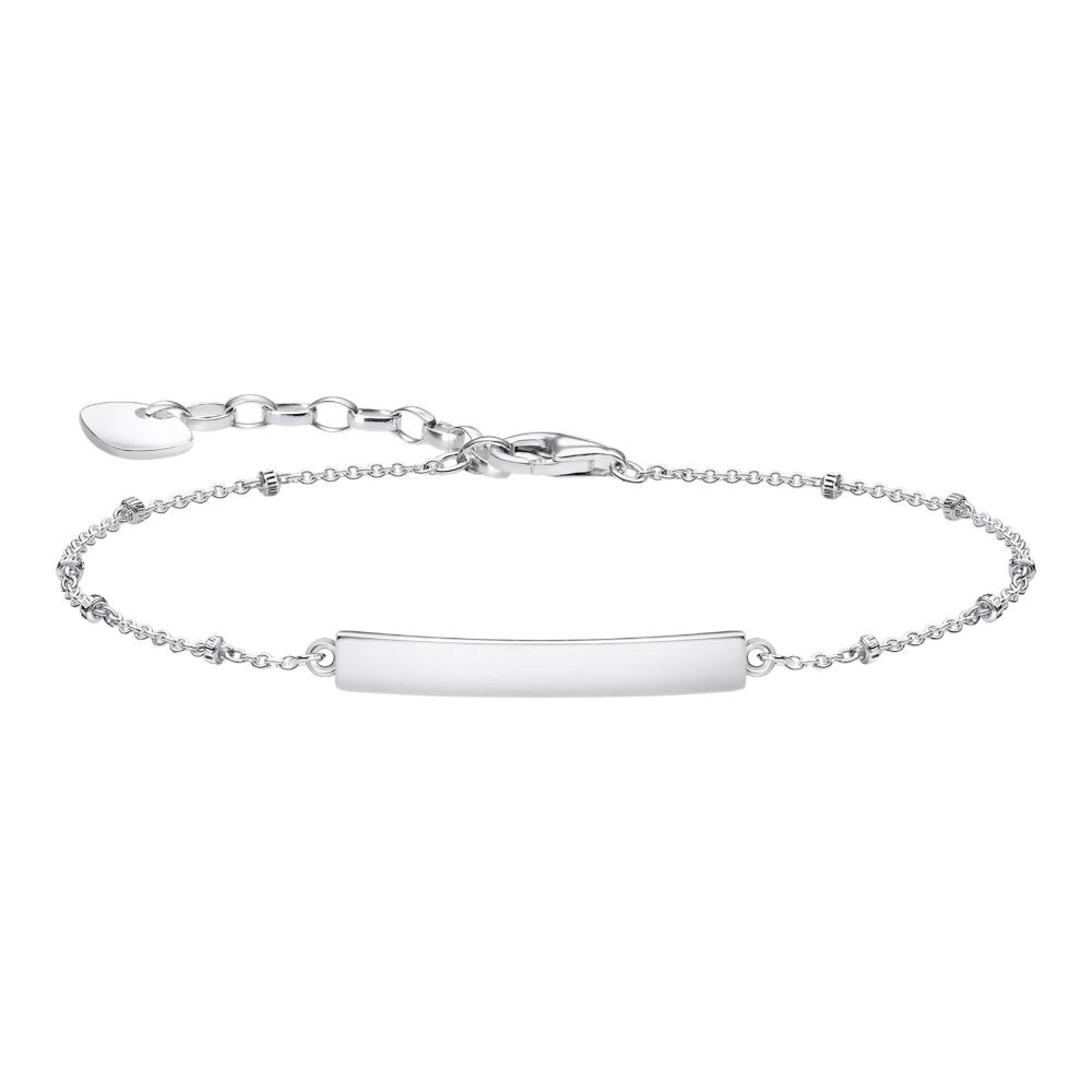 THOMAS SABO Silberarmband A1975-001-21, Silber, Gravur, Damen, Dots