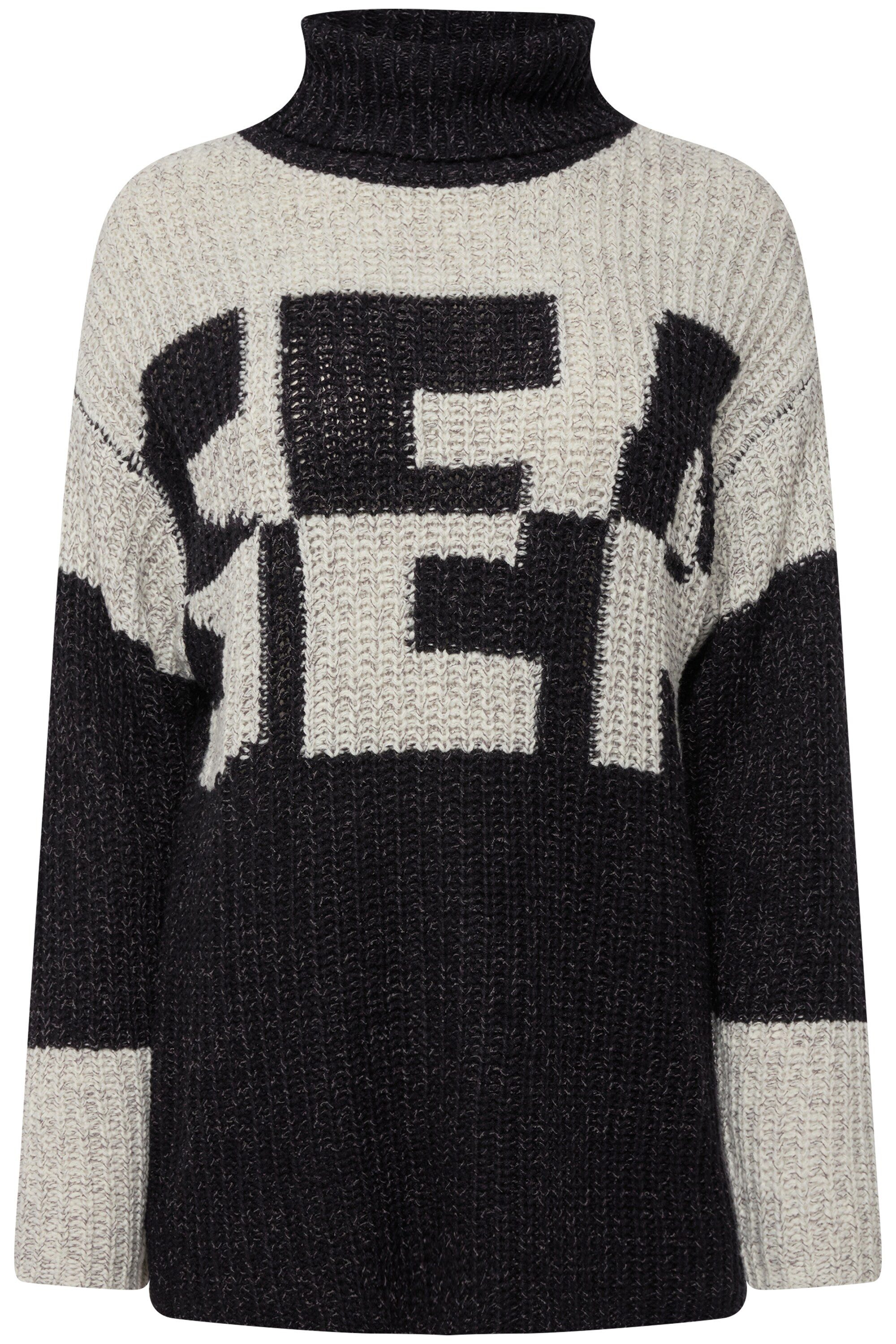 Laurasøn Strickpullover Pullover Colorblocking Wording SEA günstig online kaufen