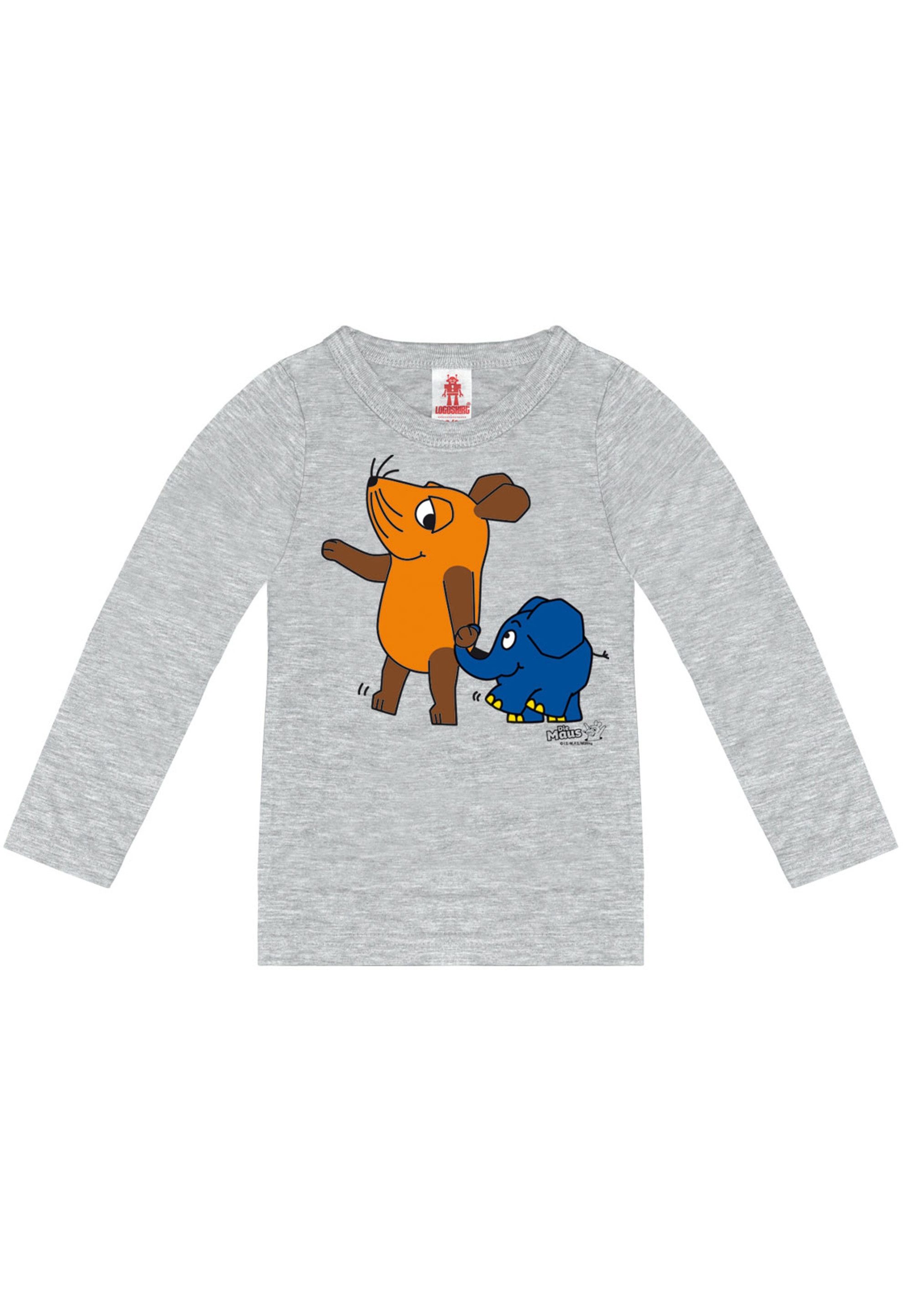Langarmshirt Sendung mit der Maus - Maus & Elefant