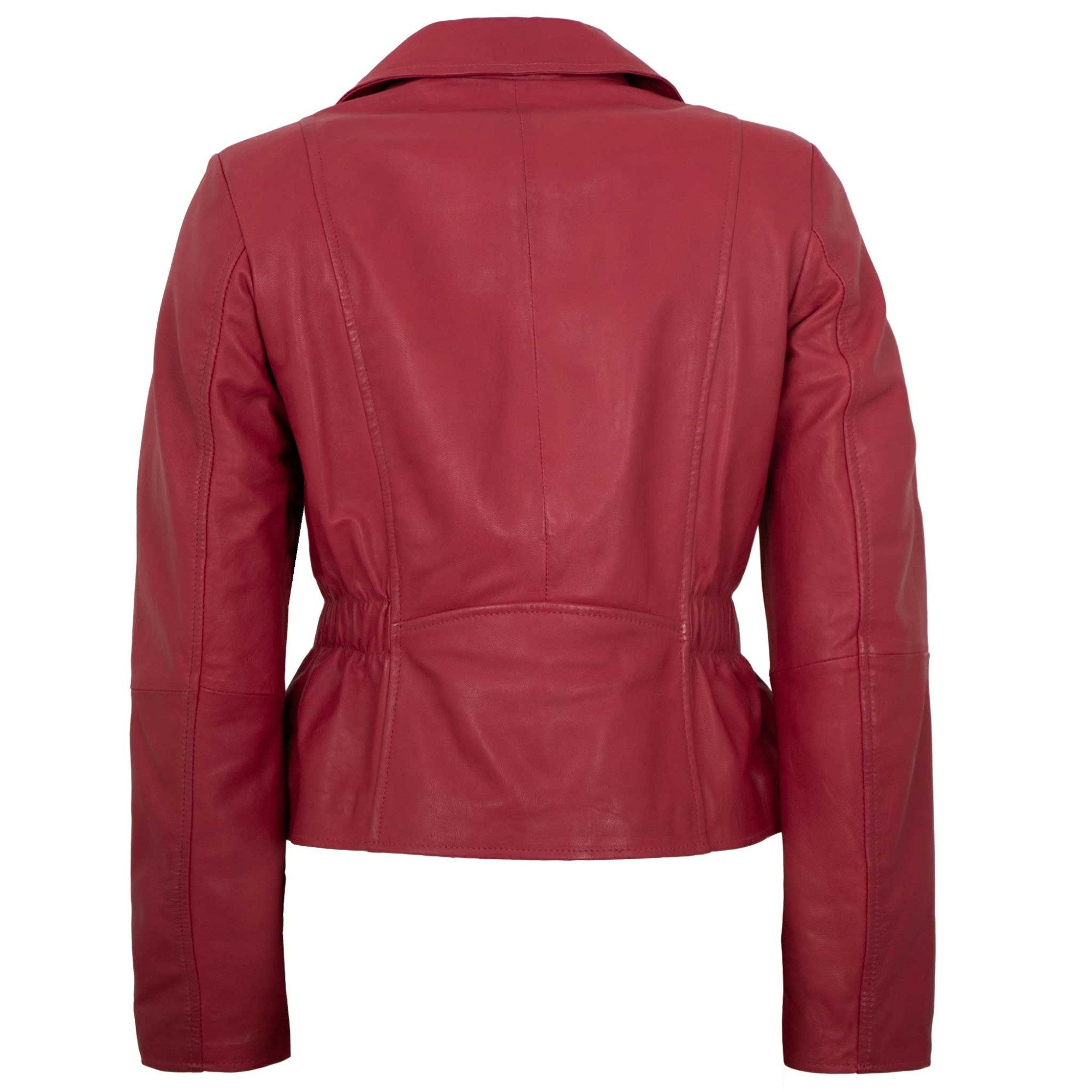 Jilani Lederjacke Jaqueline Jilani - Damen Lederjacke Bikerjacke Lammnappa mangolie