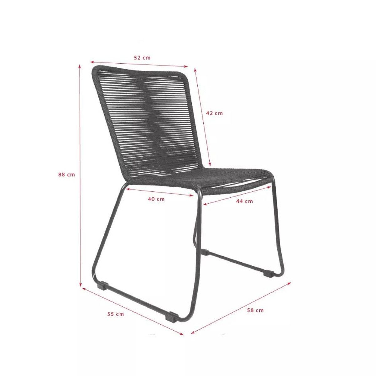 Liadomo Gartenstuhl Isra, Rope Chair, stapelbar, günstig online kaufen