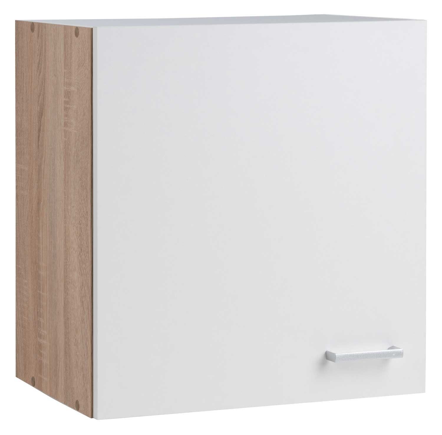 Hängeschrank SONEA, B 50 x H 53 cm, Weiß matt, Eiche Sonoma Dekor