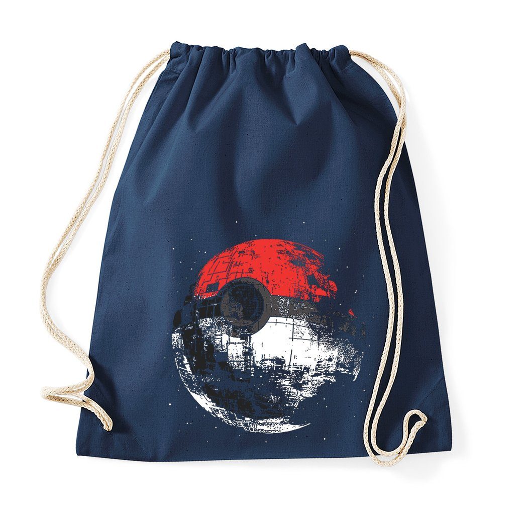 Youth Designz Turnbeutel Pokestern Baumwoll Tasche Turnbeutel, mit modischem Print Navy