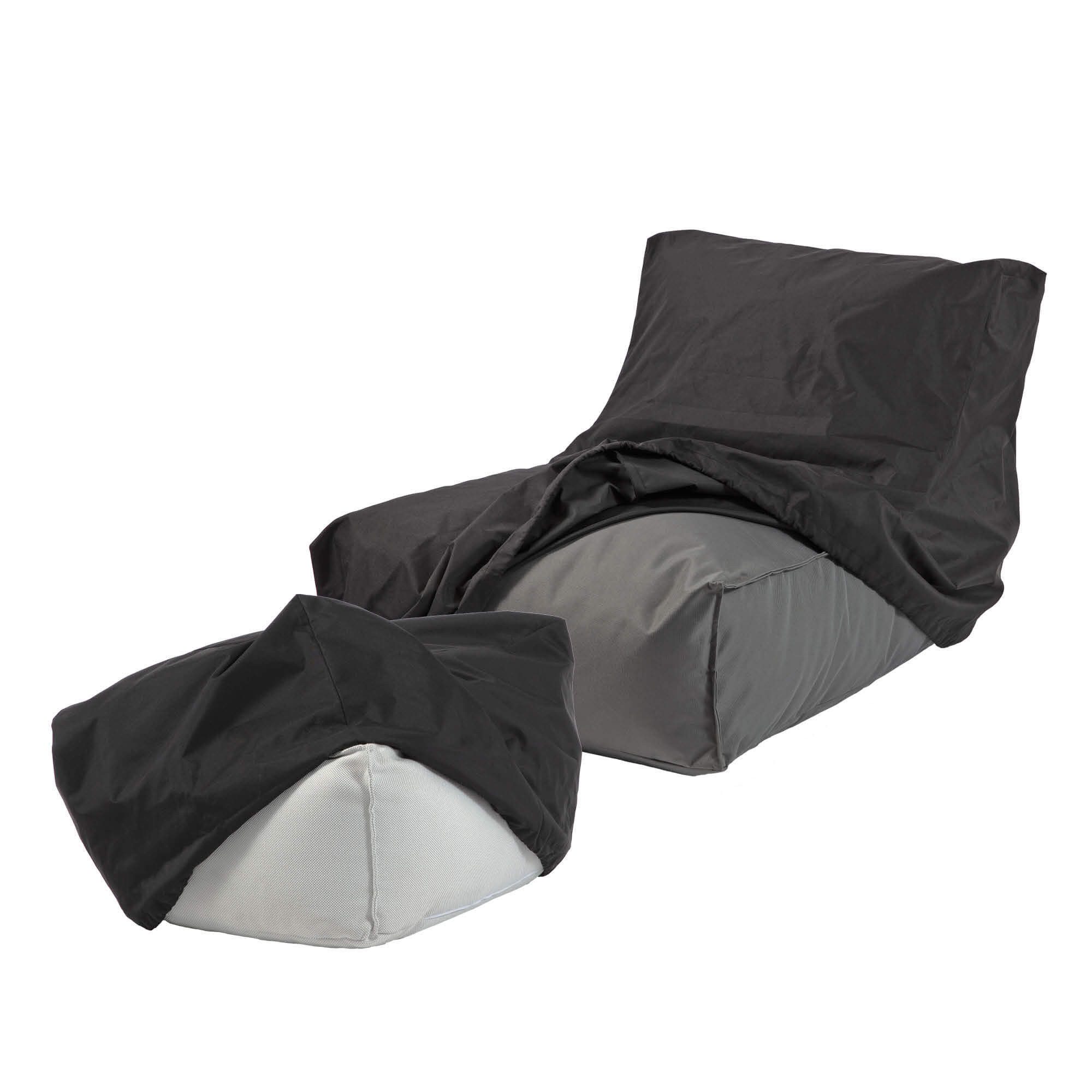 mokebo Gartenmöbel-Schutzhülle Der Beschützer (für den Sundowner), Schützhülle für Outdoor Sitzsack mit Hocker, wasserfest