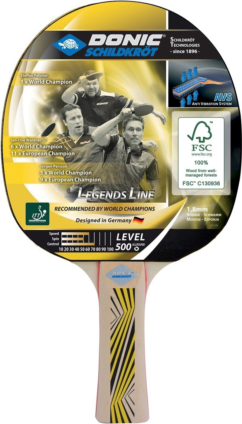 Donic-Schildkröt Tischtennisschläger TT-Schläger LEGENDS 500 FSC
