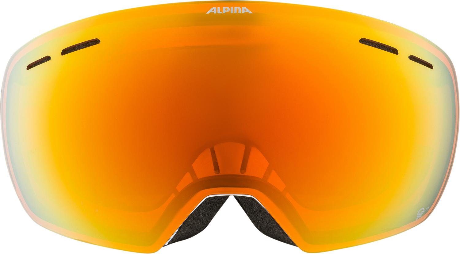 Alpina Sports white Cina Skibrille Michael Q-LITE GRANBY matt