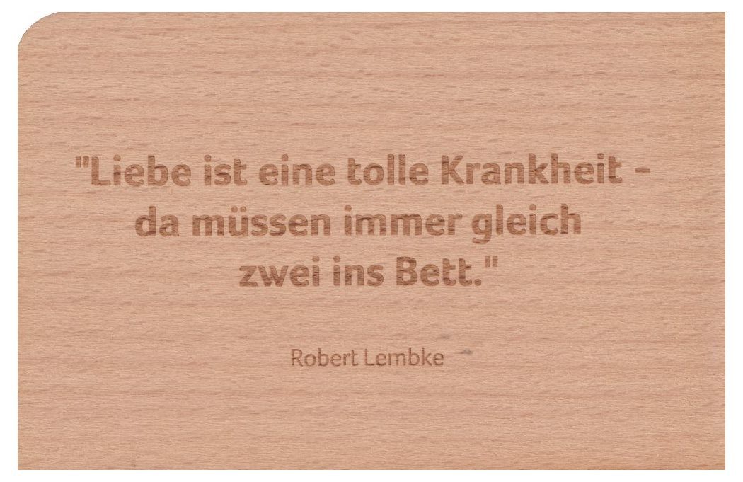 holzpost GmbH Postkarte Holzpostkarte "Liebe ist eine tolle Krankheit - da müssen immer g ..."