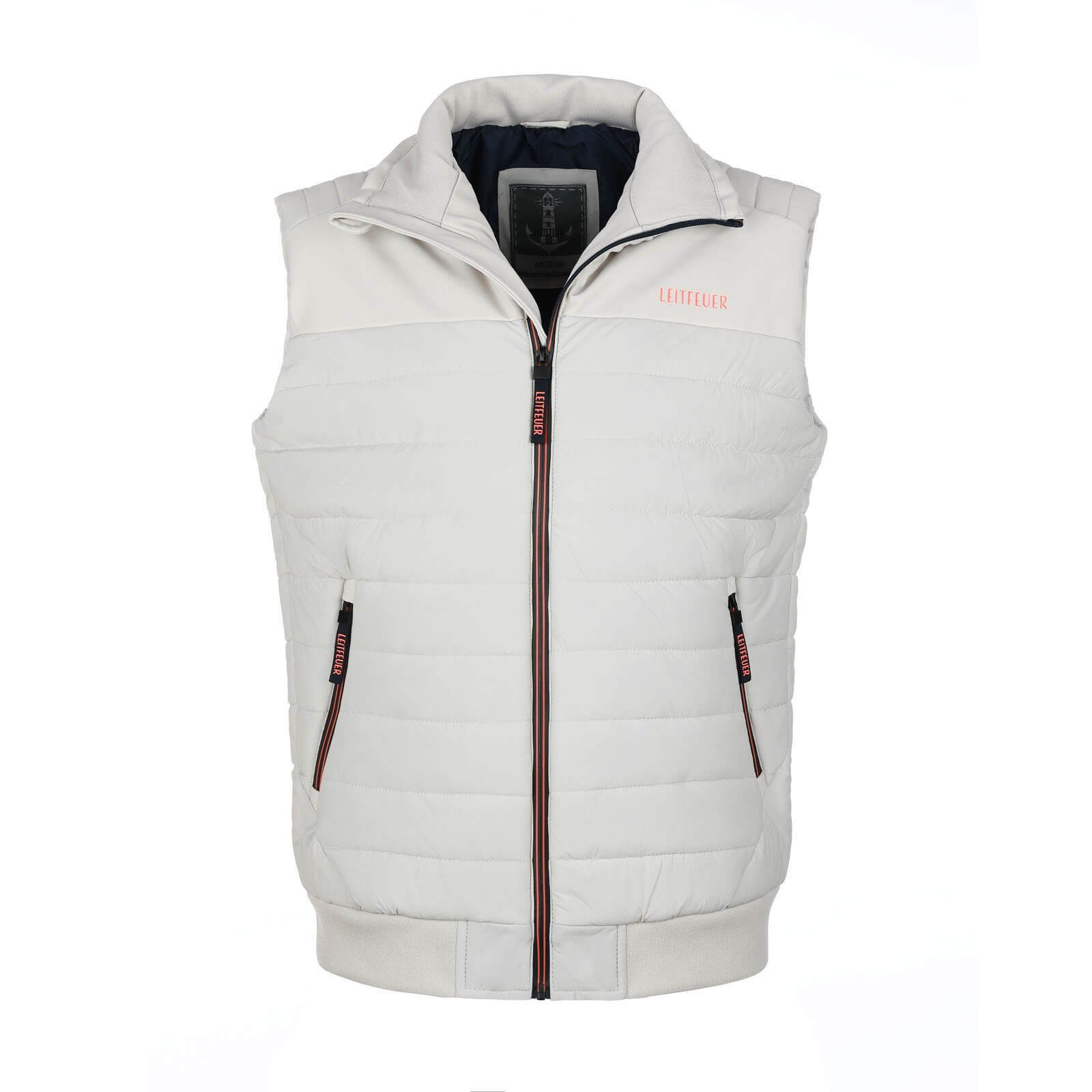 Leitfeuer Steppweste Herren Weste gesteppt mit Stehkragen und Reißverschlusstaschen