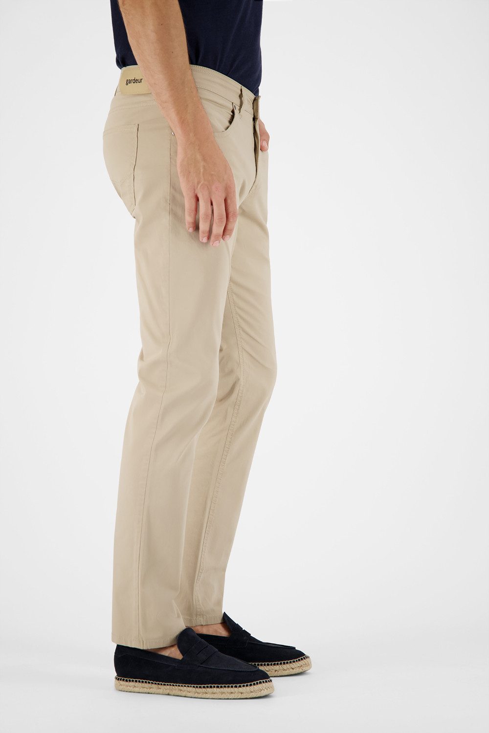 Atelier GARDEUR Loose-fit-Jeans BILL-3-412941-14 Modern Fit Hose braun beige Elastischer Baumwollmix mit 50% Bio-Baumwolle für hohen Tragekomfort