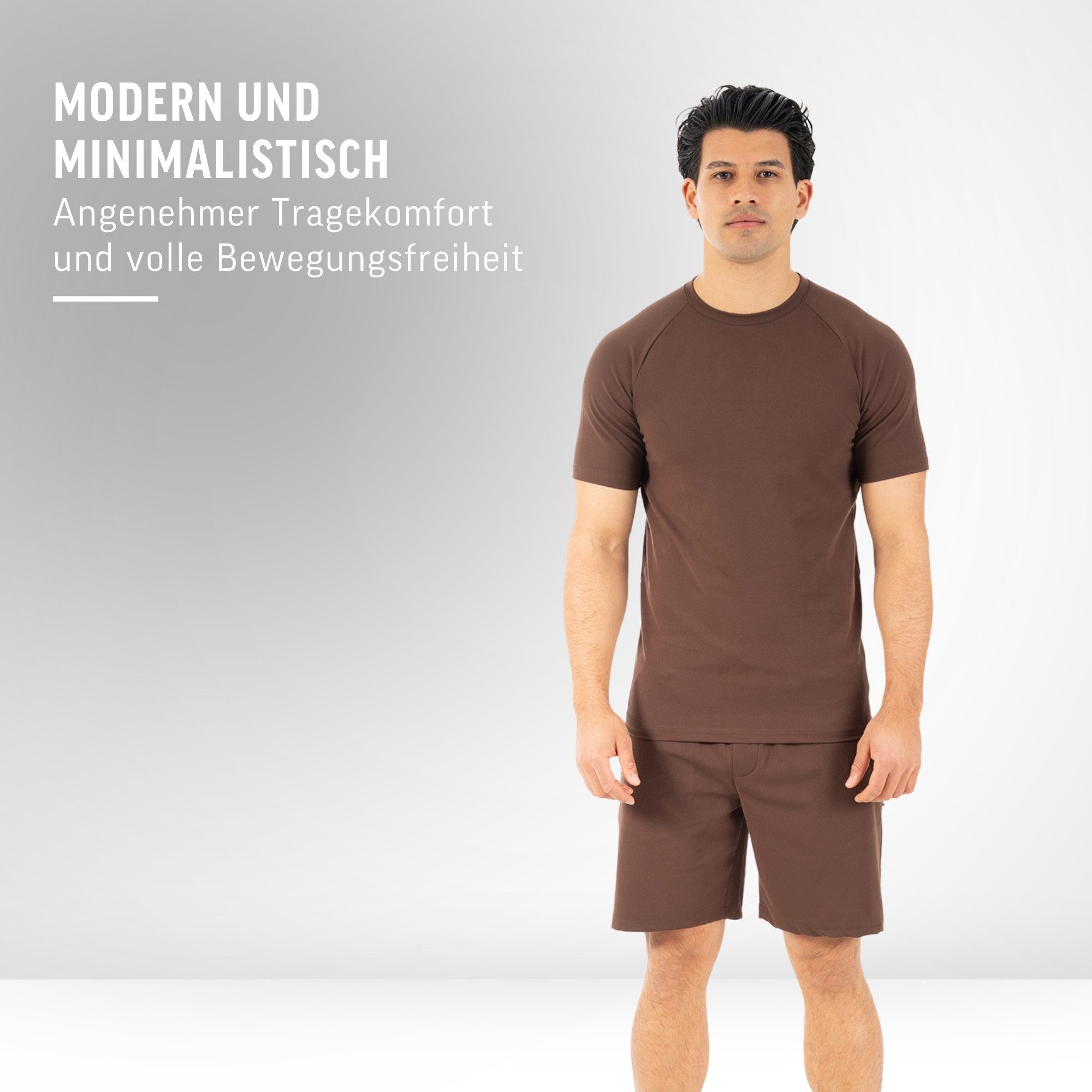 Smilodox T-Shirt Delian, Atmungsaktives Shirt mit 3D Rubber Print, Funktionsshirt mit Raglan-Schnitt Kurzarmshirt Sport Training Freizeit Alltag – Bild 3 von 5