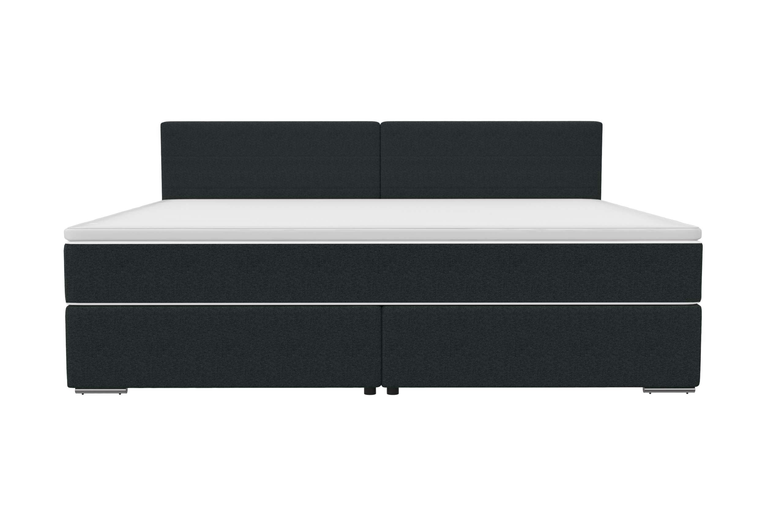 99rooms Boxspringbett Phönix Familienbett (Schlafzimmerbett, Bett), mit Taschenfederkernmatratze und Topper, in Webstoff MALMO_NEW