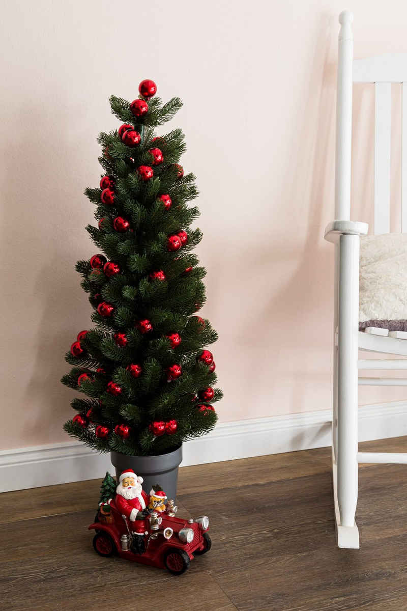Wohnando Künstlicher Weihnachtsbaum Großer künstlicher Weihnachtsbaum mit roten Kugeln