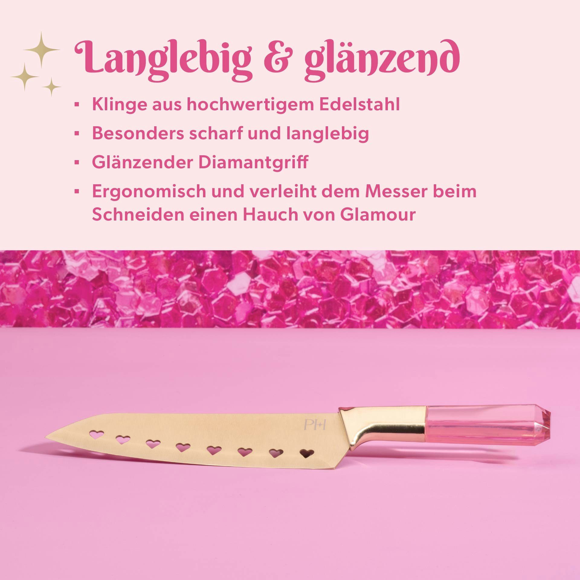Paris Hilton Santokumesser Asiatisches Küchenmesser, Profi-Kochmesser – Bild 4 von 5