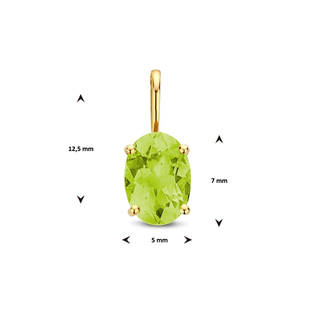 585er 0,79 ct Kettenanhänger Gelbgold NICEANDnoble Kettenanhänger Peridot