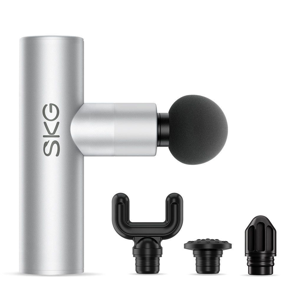 SKG Massagegerät SKG F3-Lite Massage Gun -, Set, Massagepistole für Faszien, 4 Stufen, 4 Aufsätze