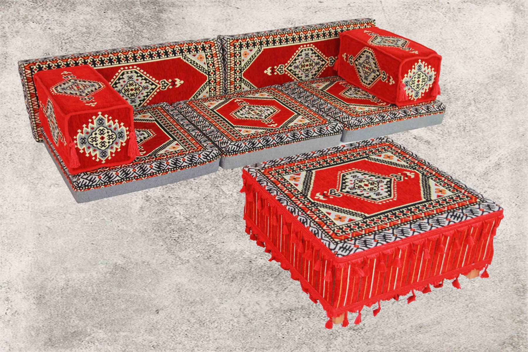 CaddeBuy Sofa Paletten Sofa, Orientalische Sitzecke, Arabisches Sofa, Sitzsofa, 8 Teile