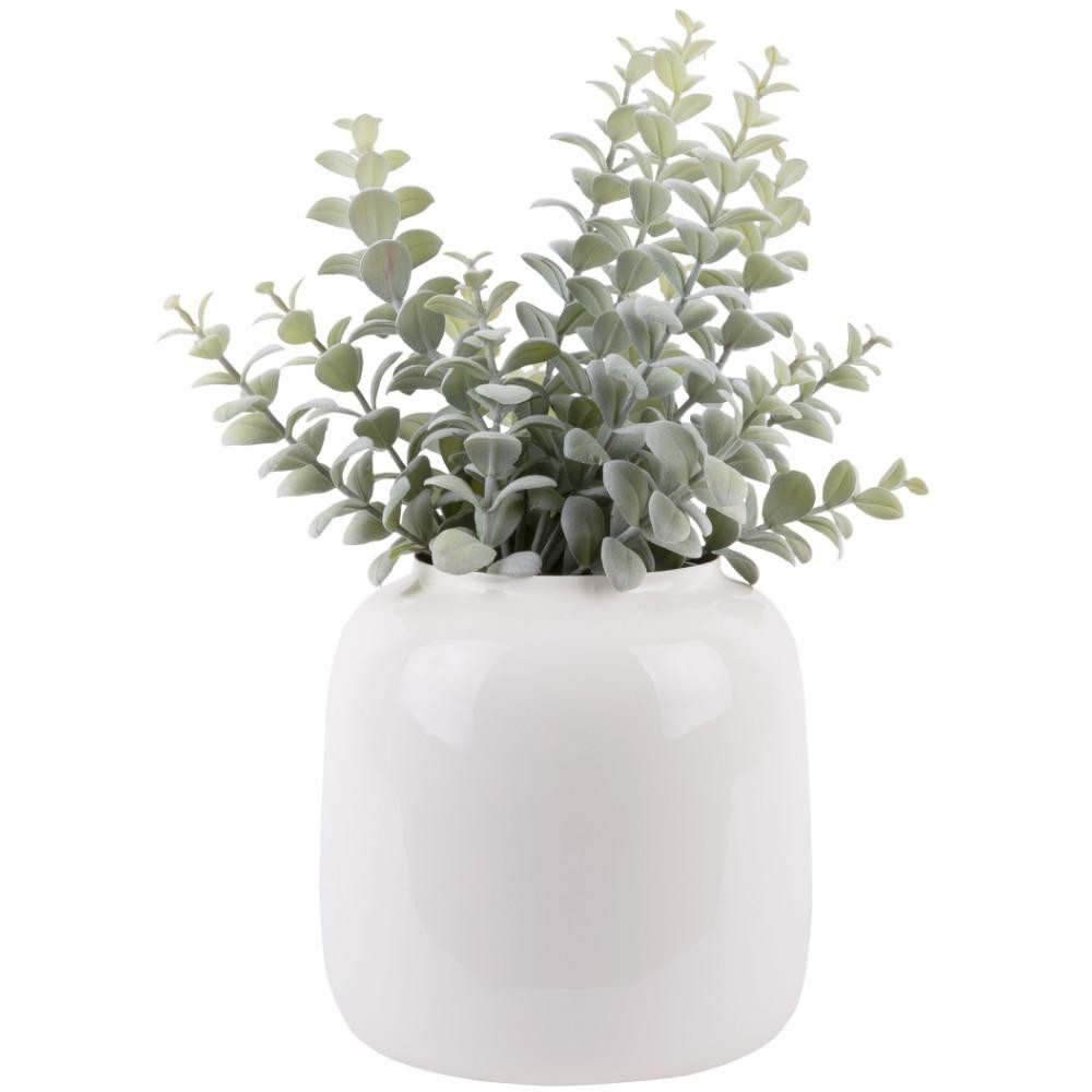 Present Time Dekovase Vase Ivy Iron Enamel White (11,5x21cm)