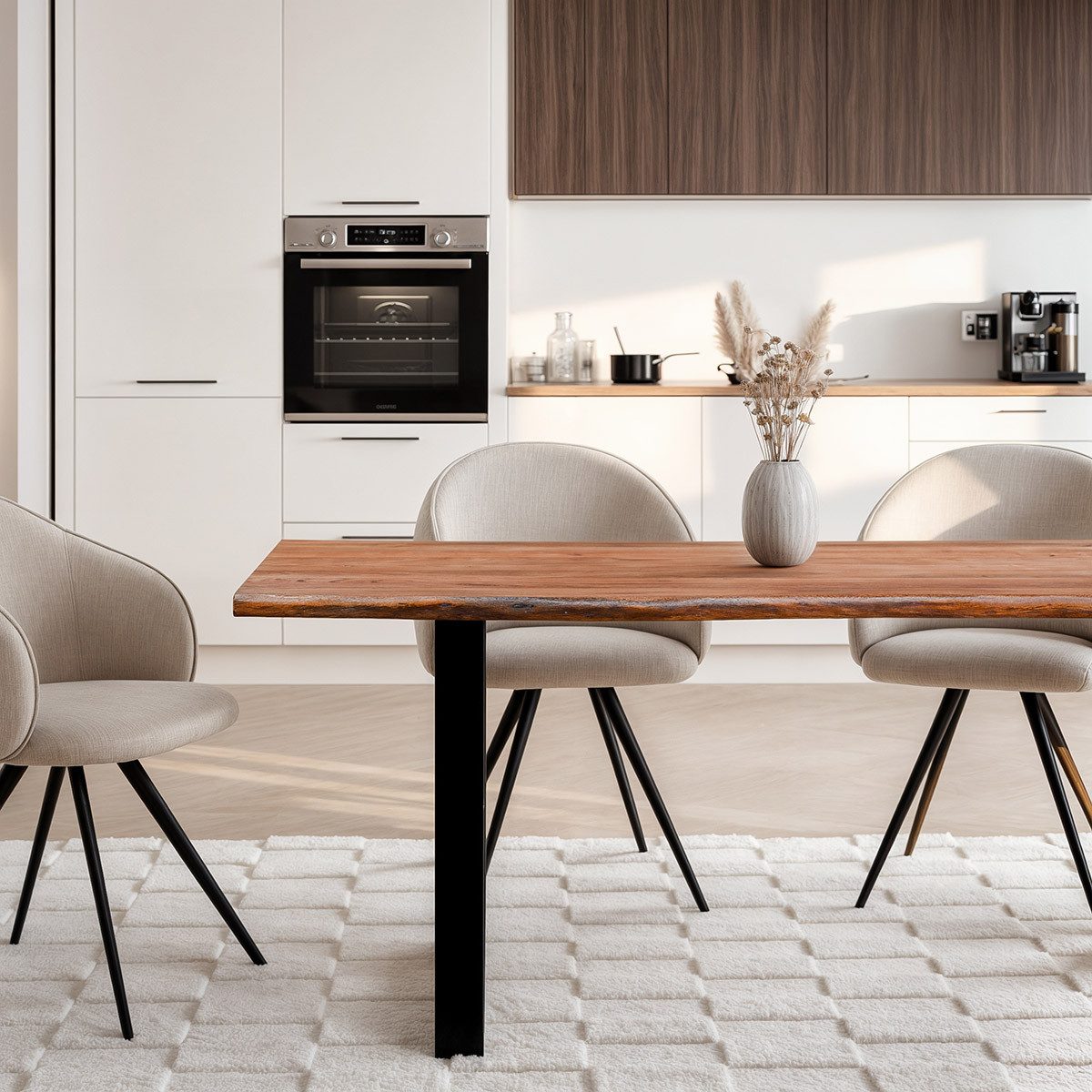 Liadomo Baumkantentisch Diala, Akazie Massivholz, Platte mit natürlicher Ba günstig online kaufen