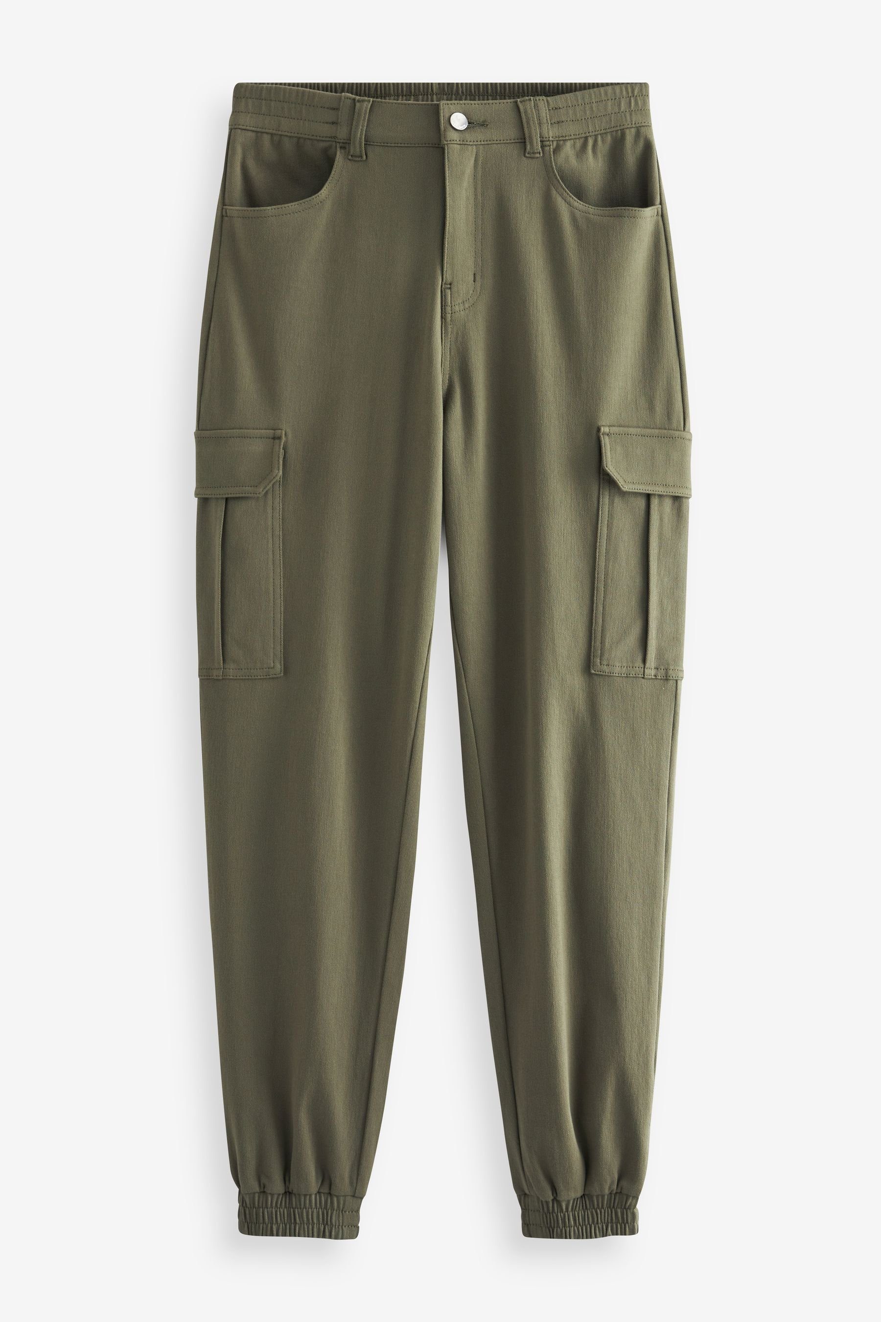 (1-tlg) Pants Next Khaki Jogg Jersey Cargo-Stil im Green Denim-Jogginghose aus
