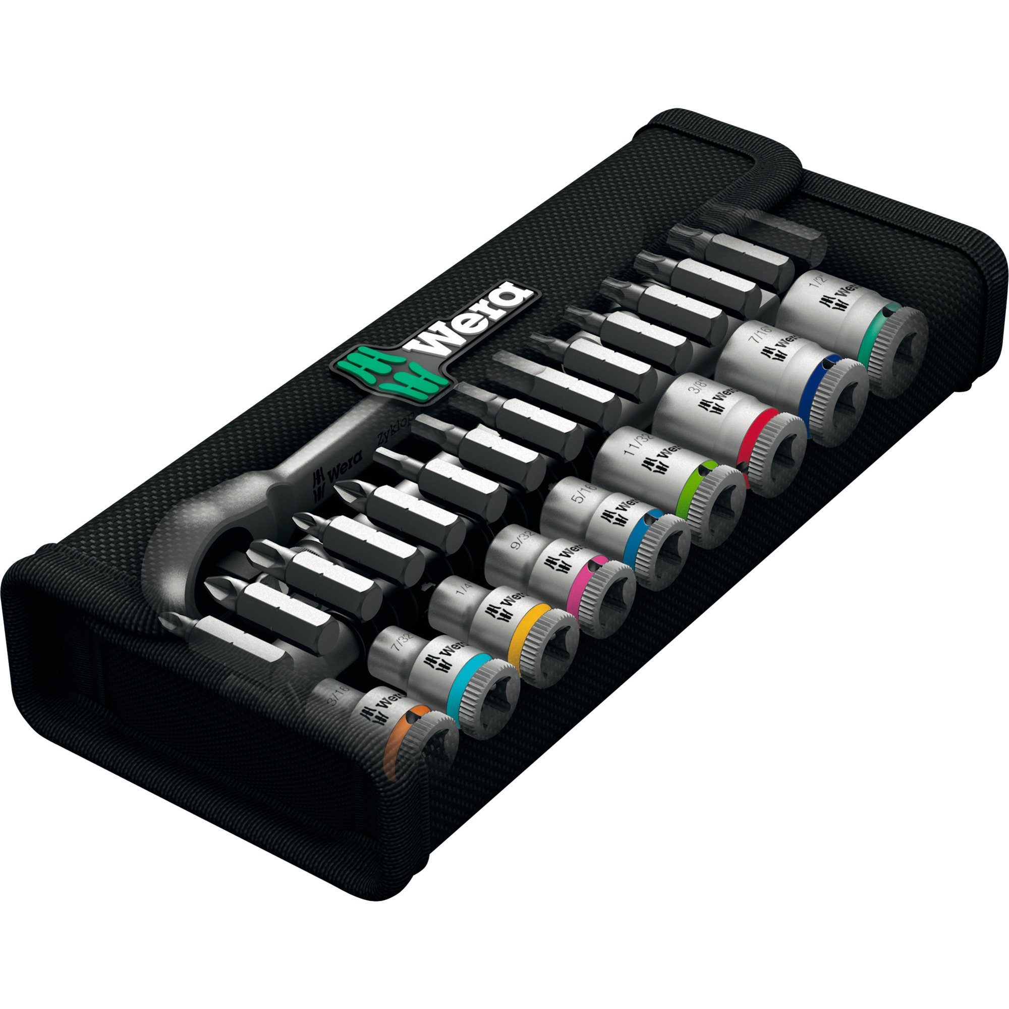 Wera Ratschenringschlüssel Wera 8100 SA 10 Zyklop Metal-Knarrensatz, zöllig