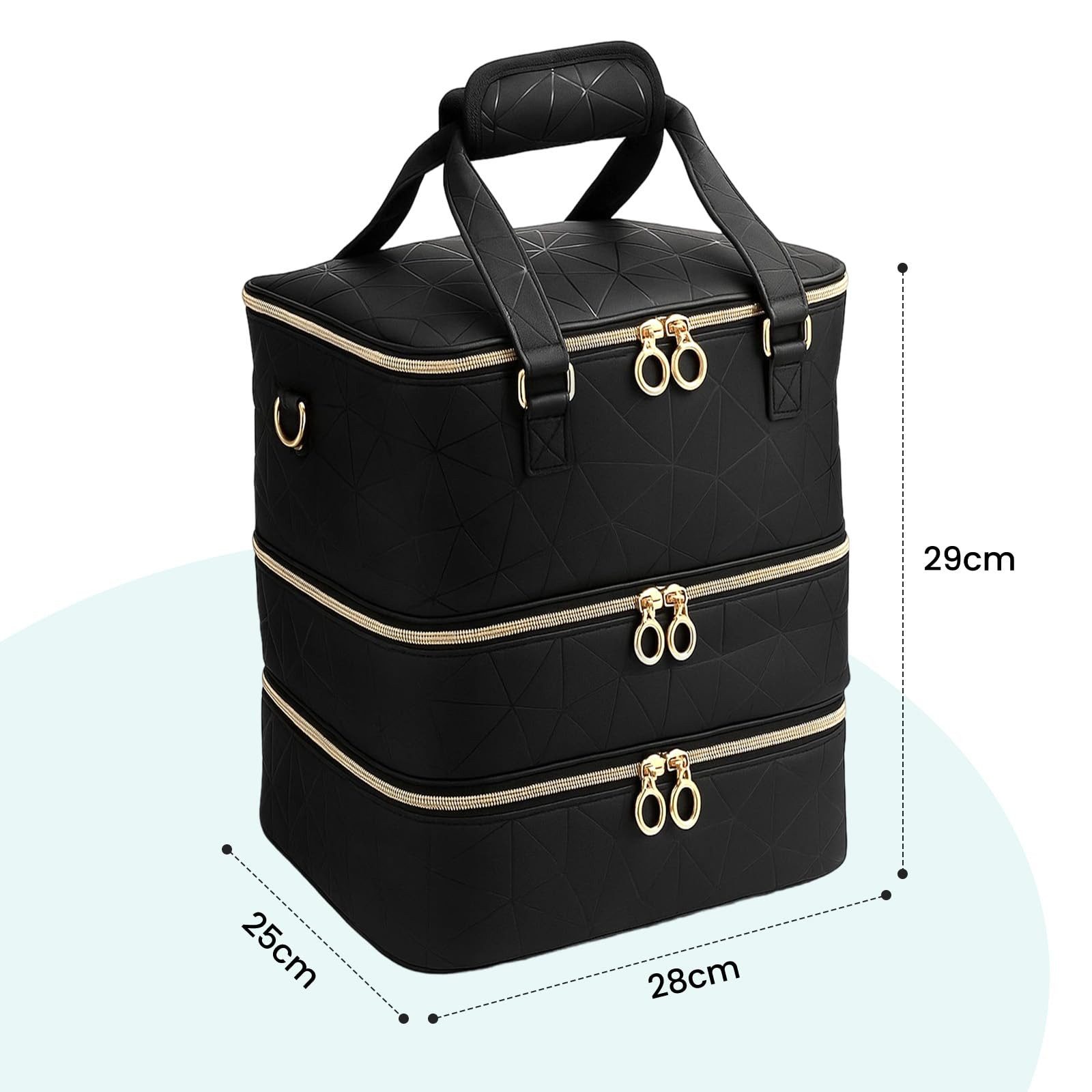 Youyijia Aufbewahrungsbox Organizer Case with 3 Layers Holds 84 Bottles Nail Polish Storage