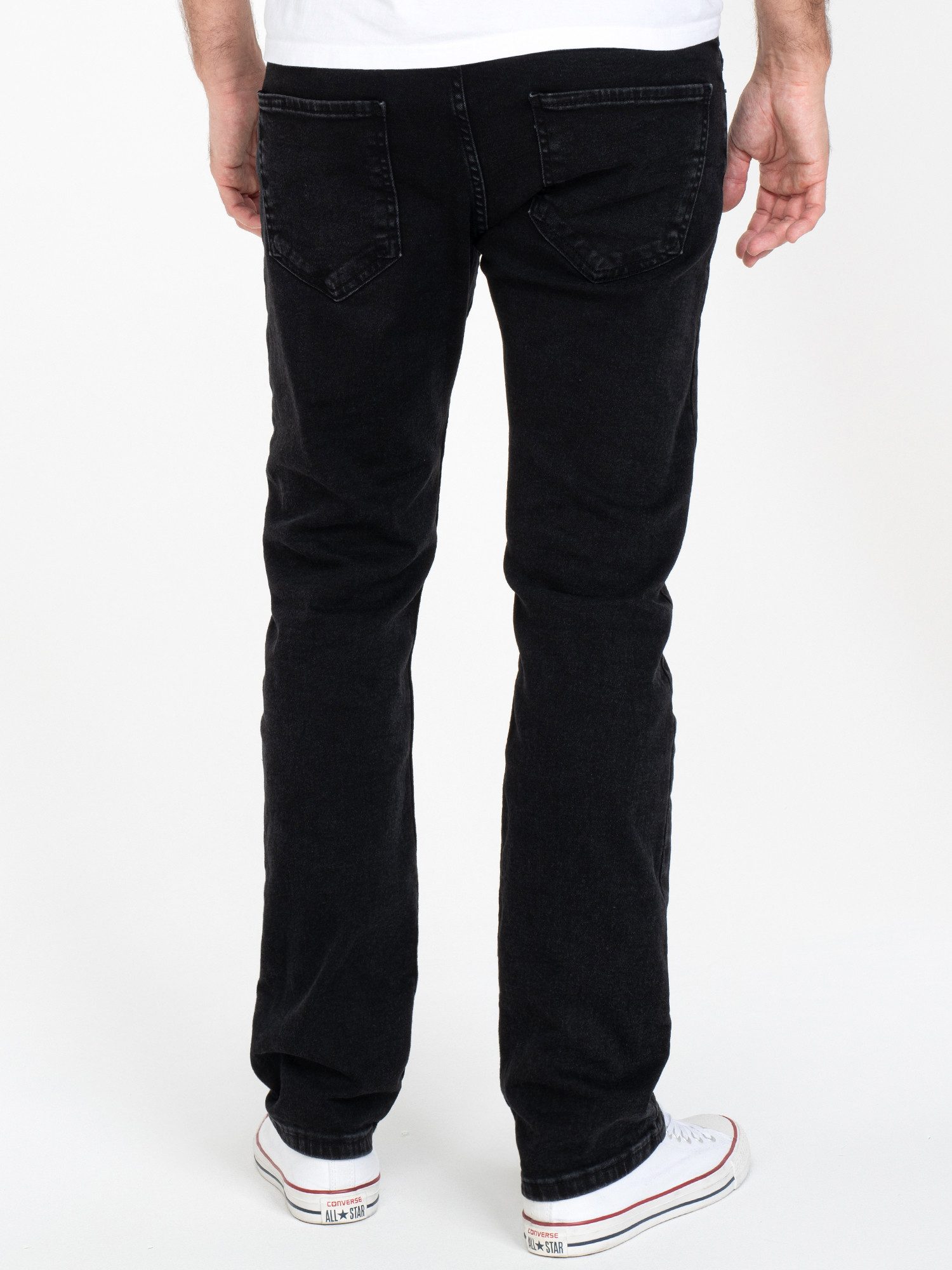 Rock Creek Straight-Jeans Jeans Herren Jeans Stonewashed Schwarz RC-2443