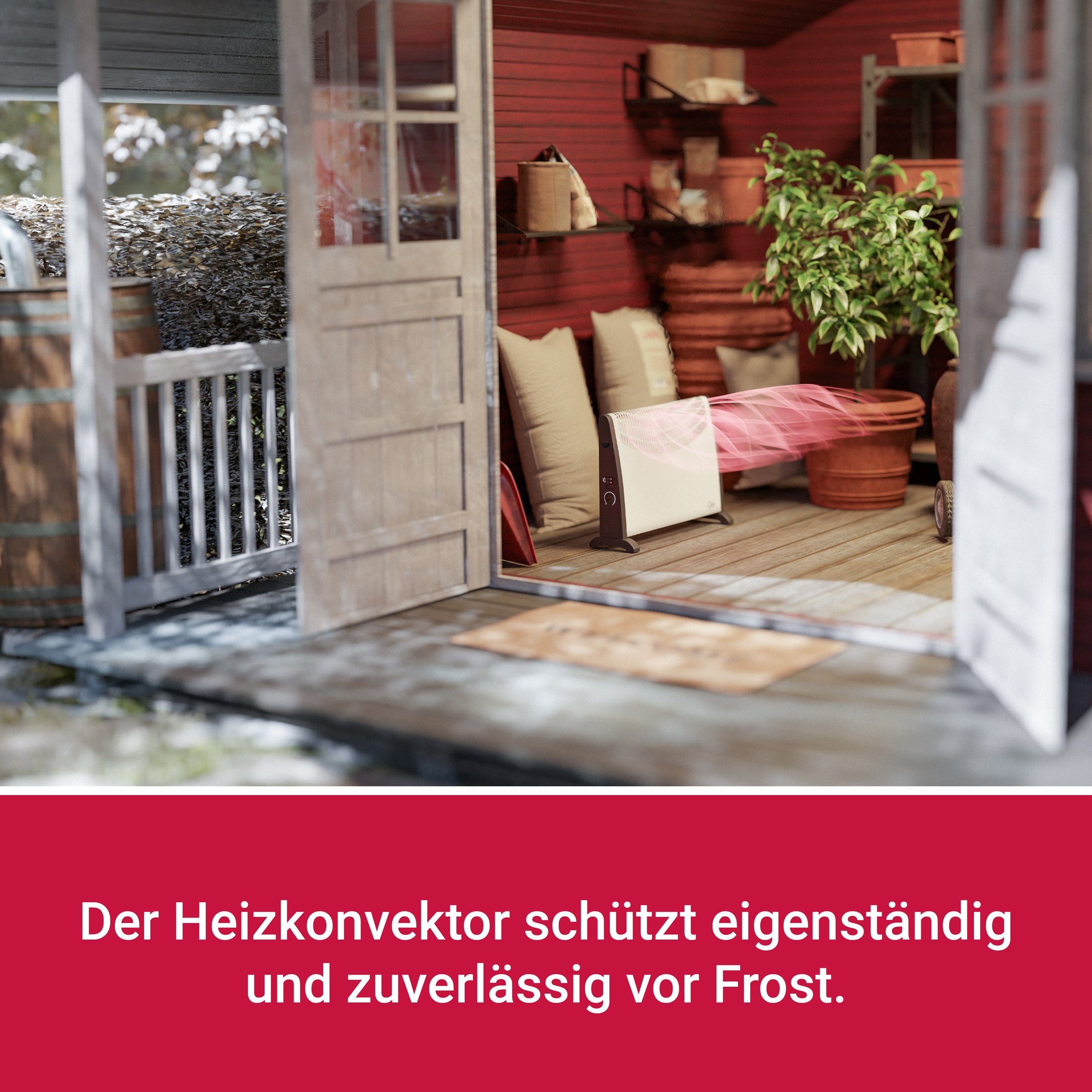 Flow Heizgebläse, Konvektor 2000 W, 2000, Heizstufen, Wellness Thermostat Heizer Mobiler + Heat Frostwächter, Suntec 3