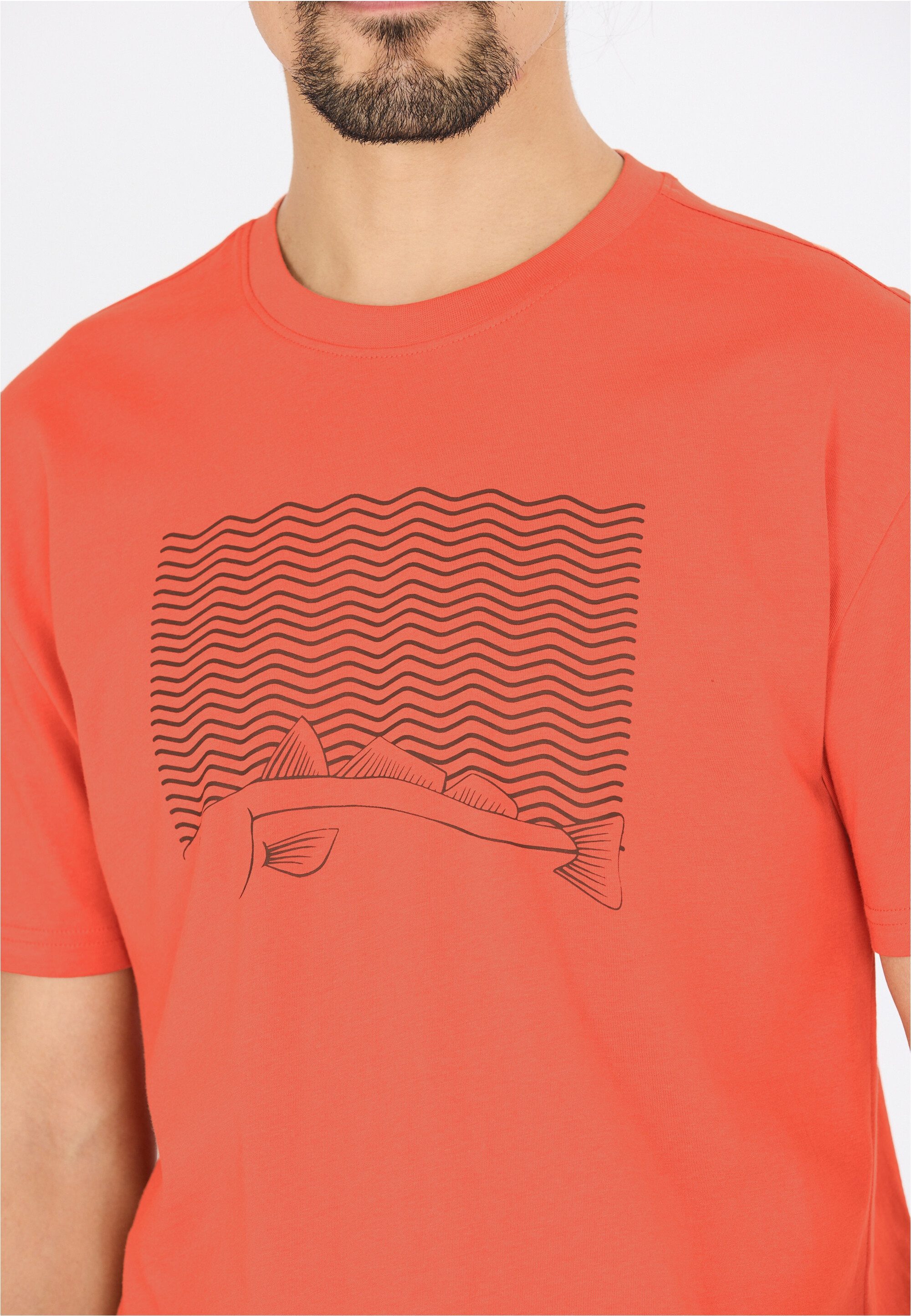 CRUZ T-Shirt Gander aus atmungsaktiver Baumwolle mit modischem Print
