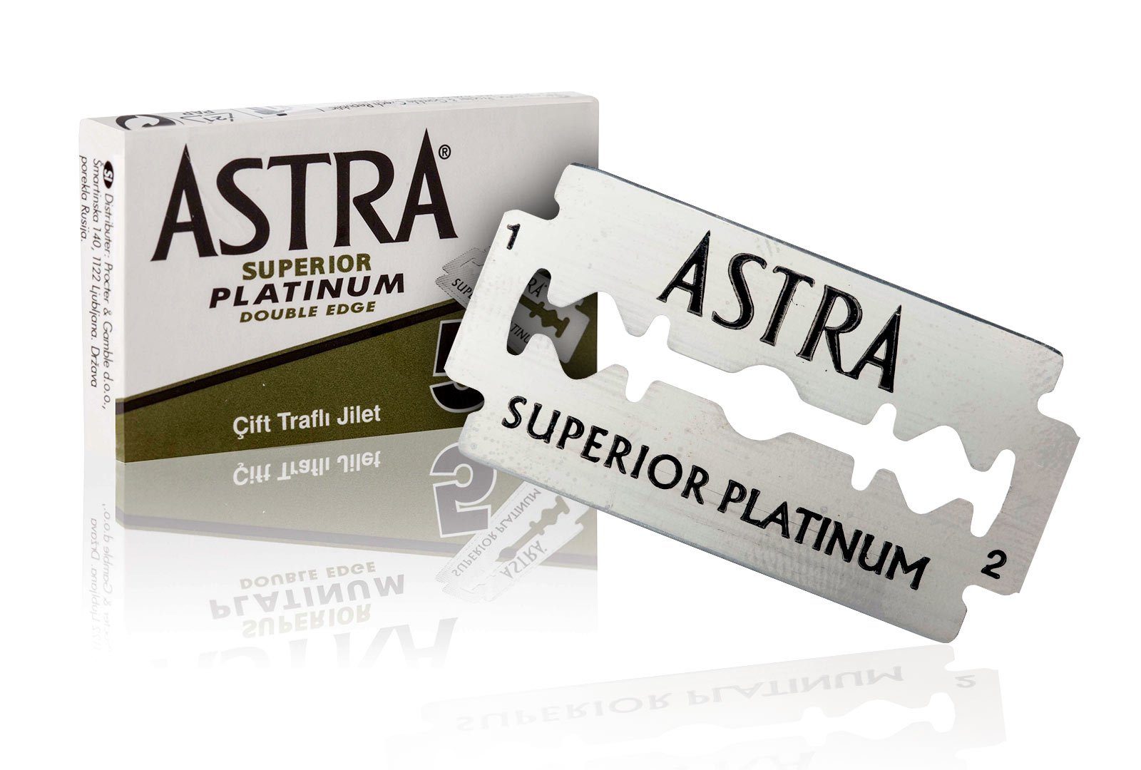 Rasiermesser Astra Edge, Superior Platinium 5 Stück Rasierklinge, Double Koskaderm