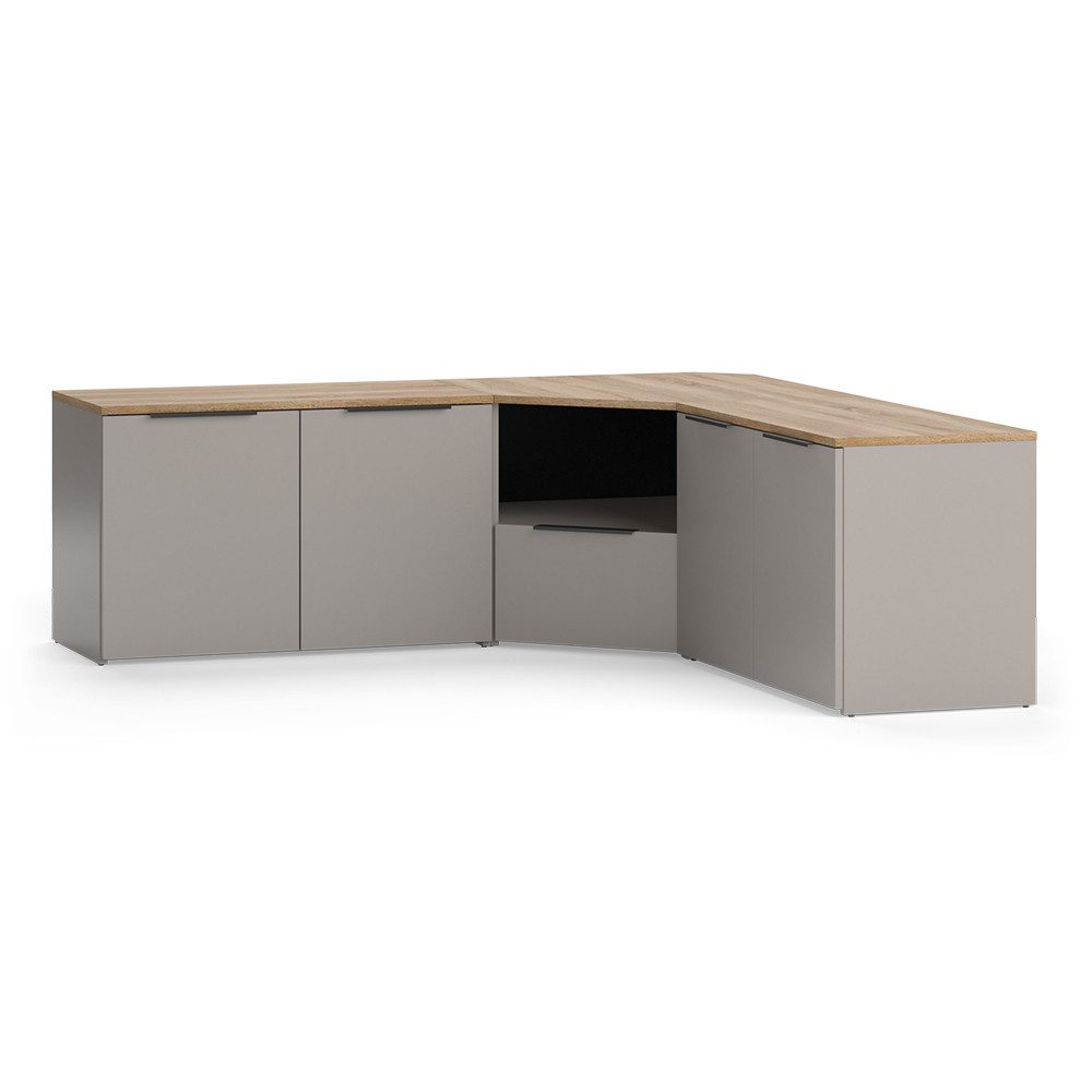 Vicco Wohnwand Wido, Greige/Sonoma, 3 Teile, (3-St)
