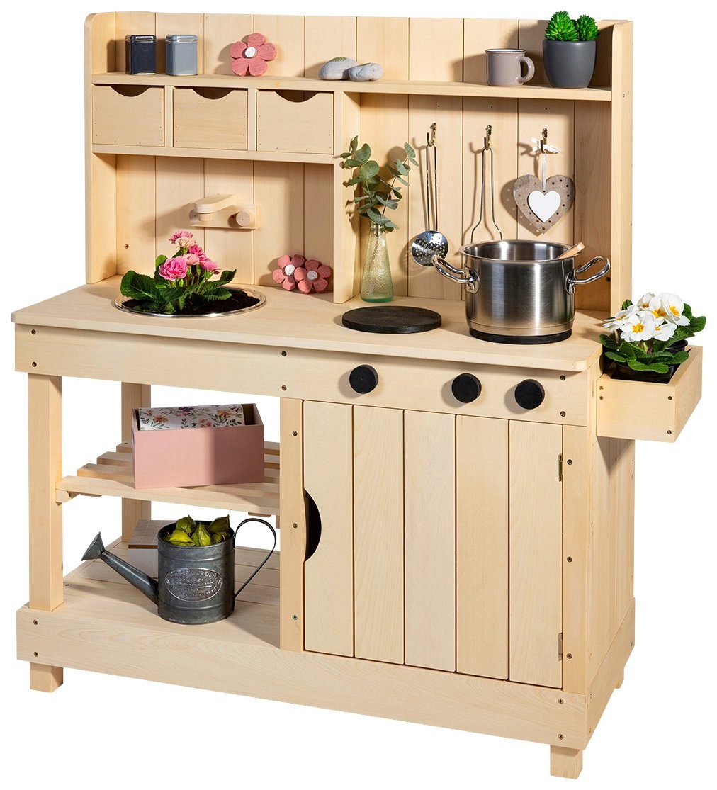 MUDDY BUDDY® Outdoor-Spielküche Explorer Holz, Matschküche, natur; FSC® - schützt Wald