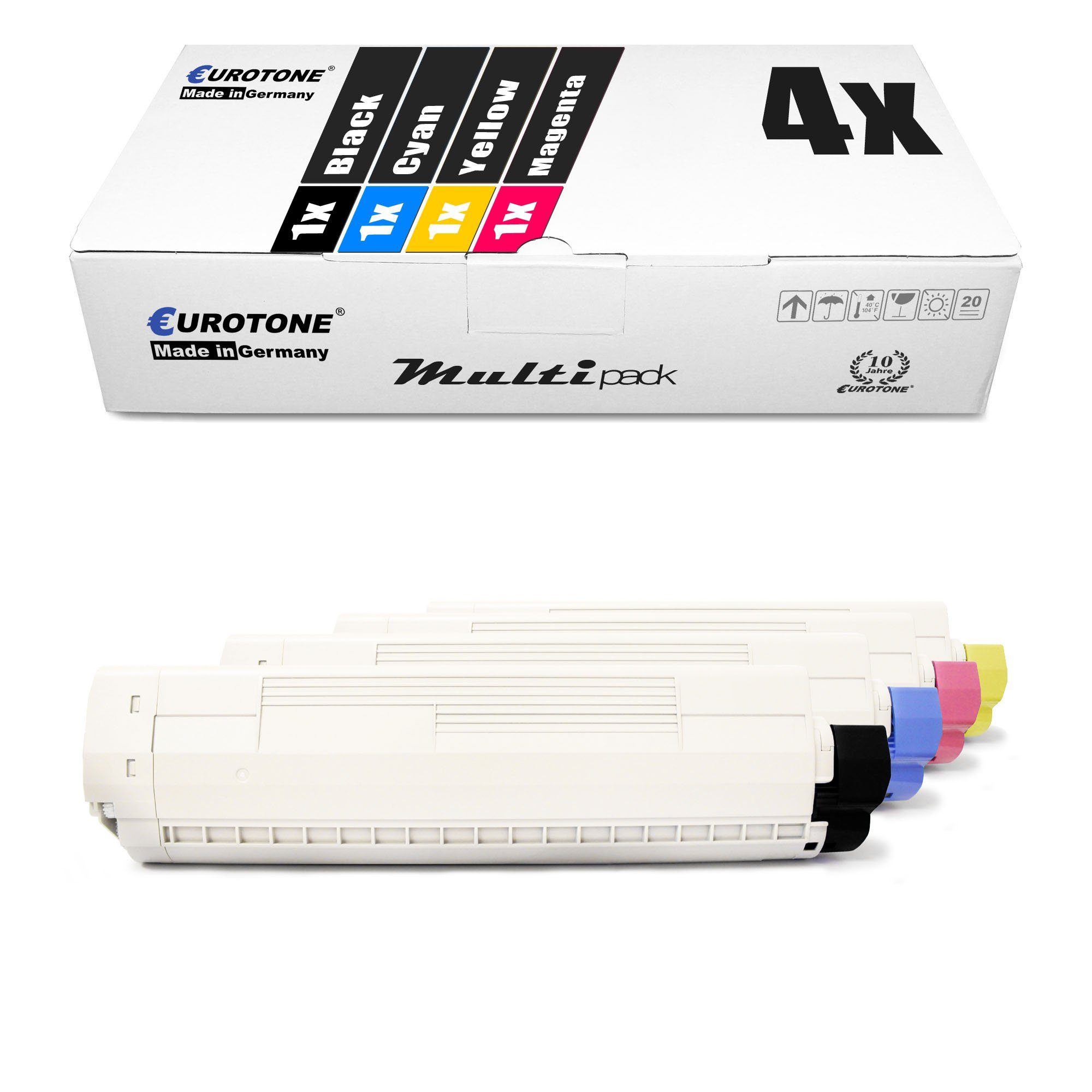 Eurotone Tonerkartusche Toner fr OKI C 810 830 im 4er Set