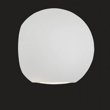 AEG LED Außen-Wandleuchte Gus, LED fest integriert, Warmweiß, Ø 10 cm, 280 lm, warmweiß, IP54, Alu-Druckguss/Glas, weiß