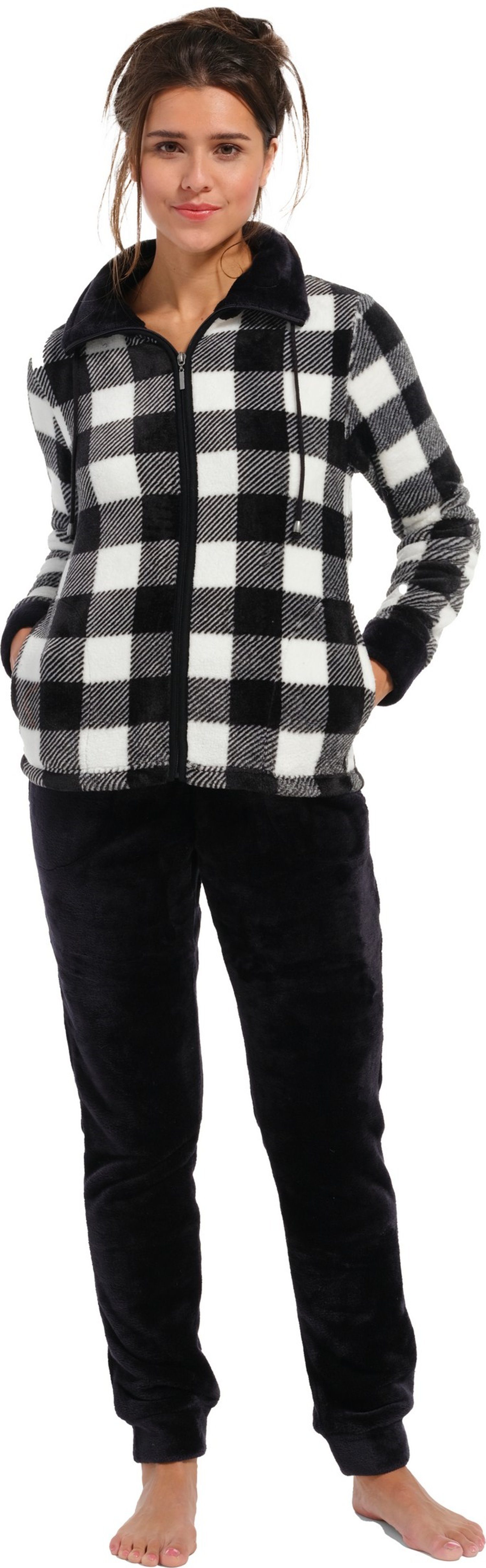 Rebelle Hausanzug Kuscheliger Damen Fleece Hausanzug (2 tlg) Kuschelig Modisch