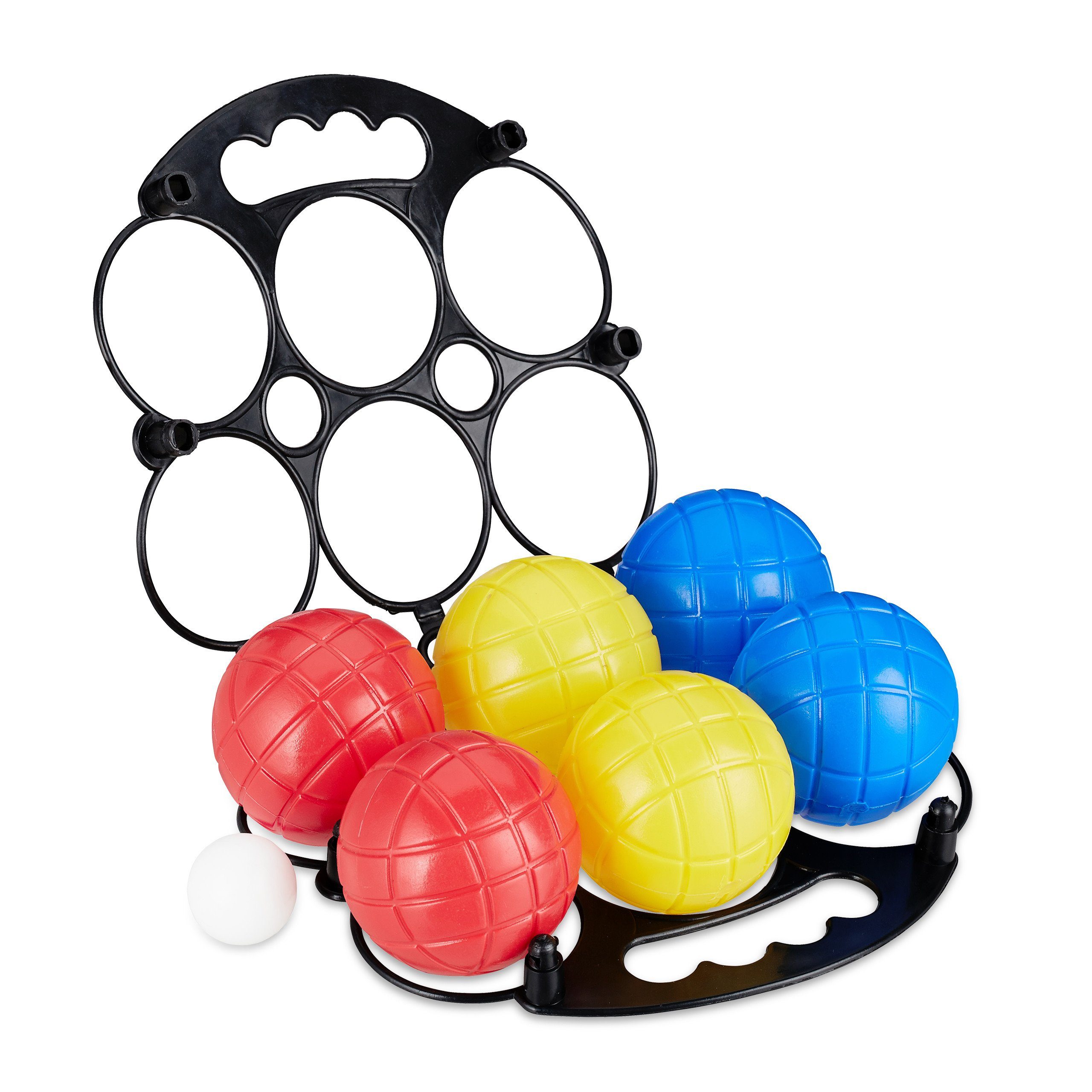 relaxdays Spiel Boccia x 2 Spielball Kugeln à 6